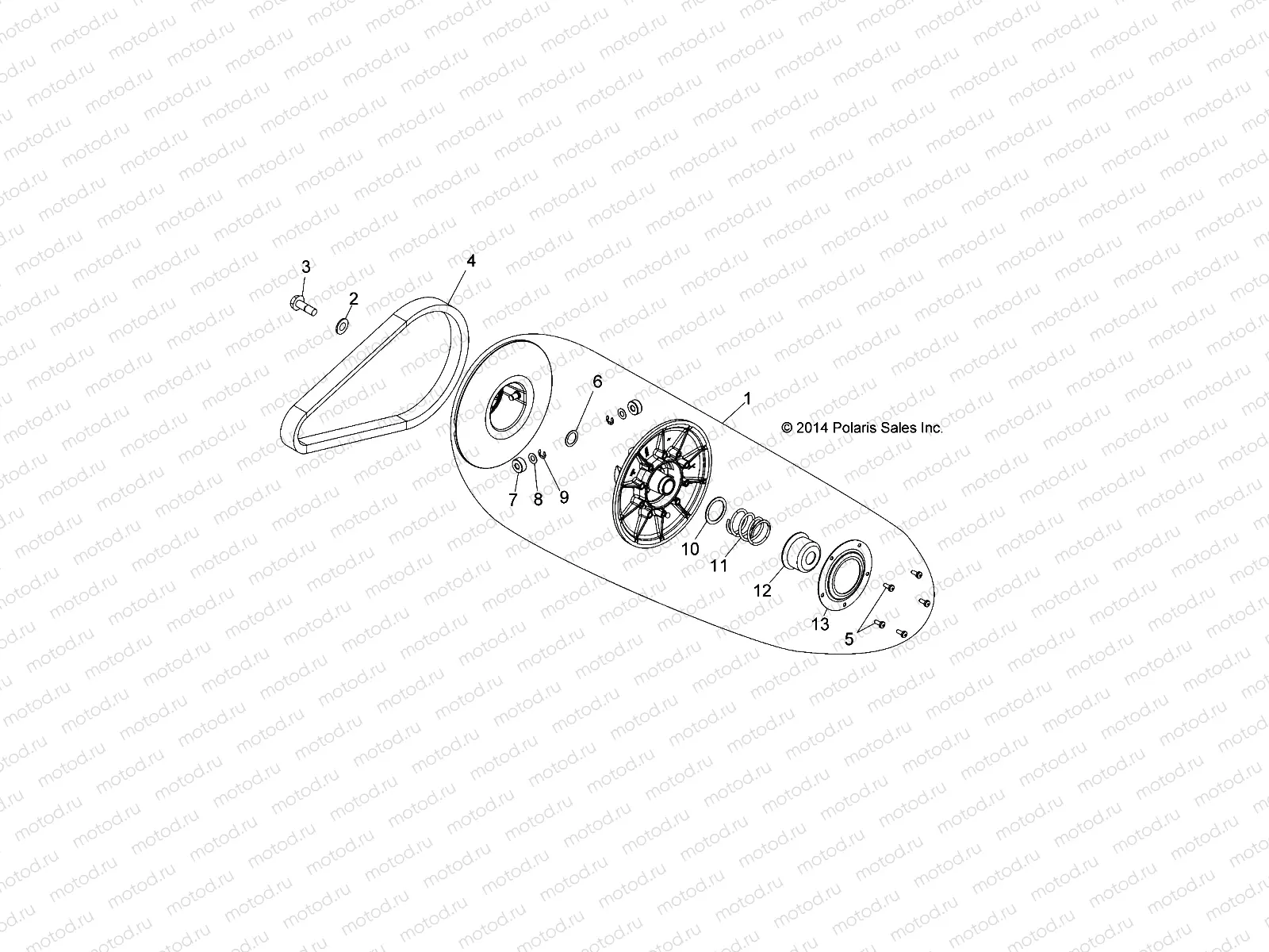DRIVE TRAIN | DRIVE TRAIN, SECONDARY CLUTCH - A17DAA50A7 (49ATVCLUTCHDRIVEN14325)