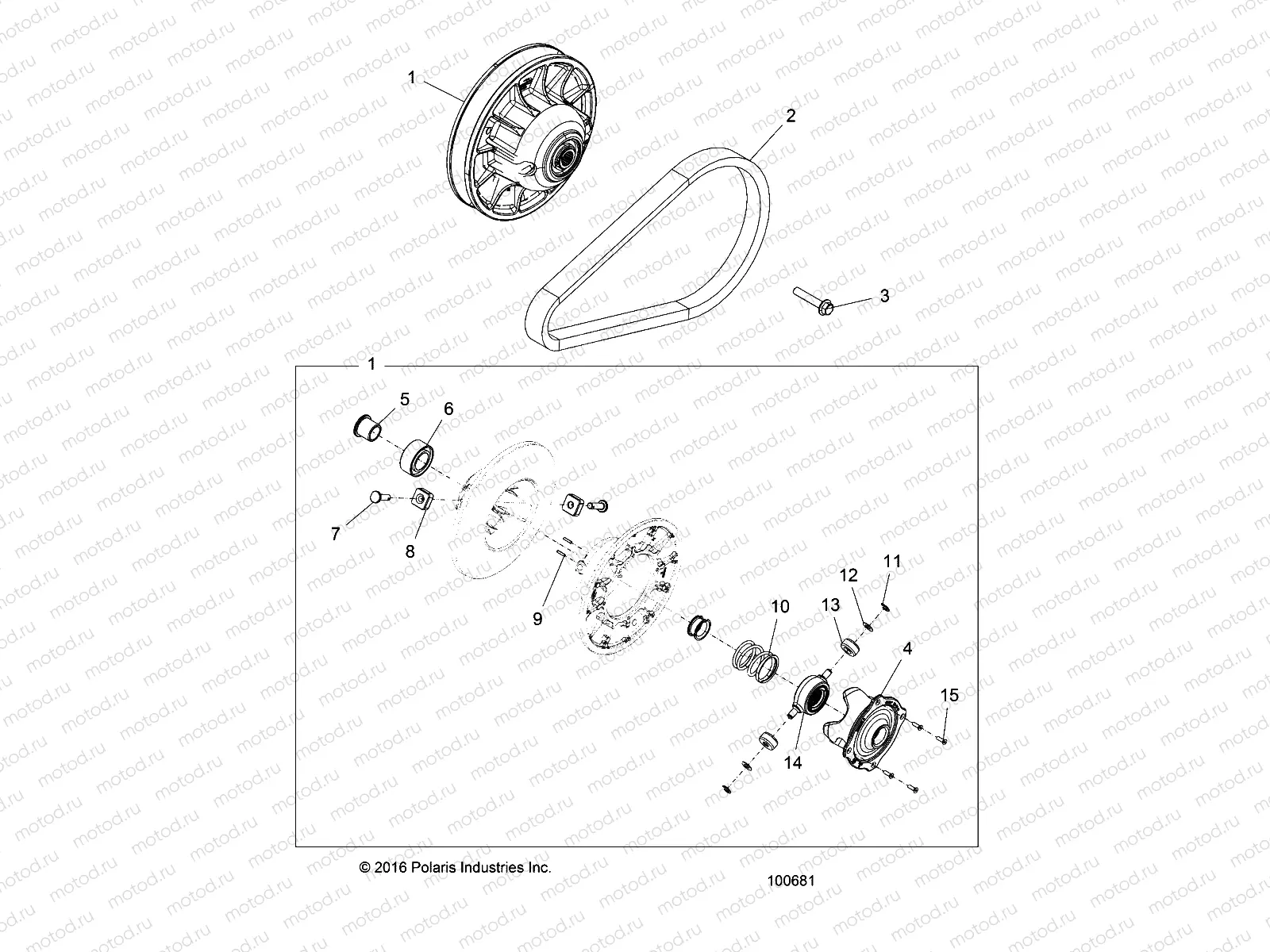DRIVE TRAIN | DRIVE TRAIN, SECONDARY CLUTCH - A17DAA57F5 (100681)