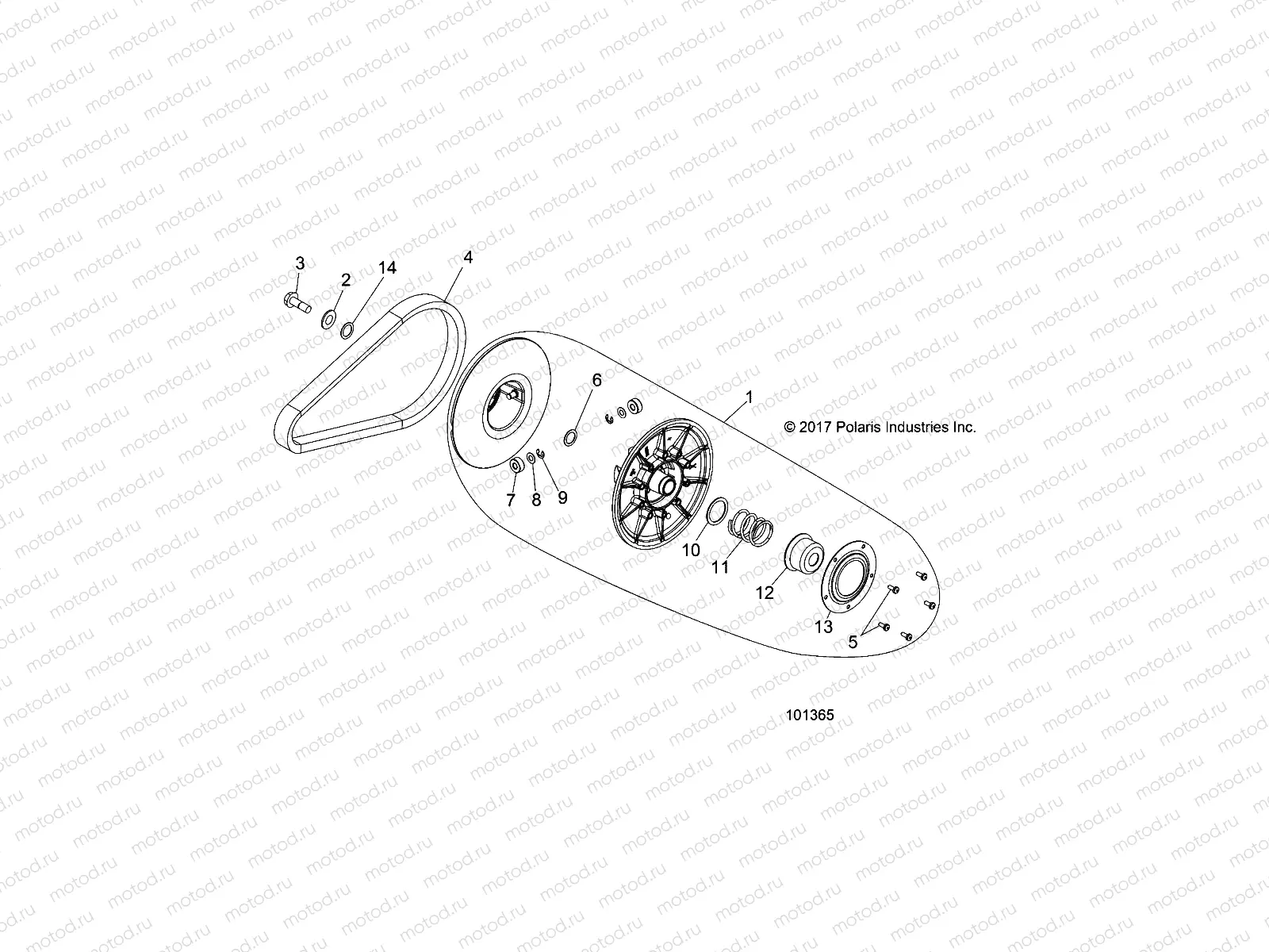 DRIVE TRAIN | DRIVE TRAIN, SECONDARY CLUTCH - A19DAE57A4 (101365)