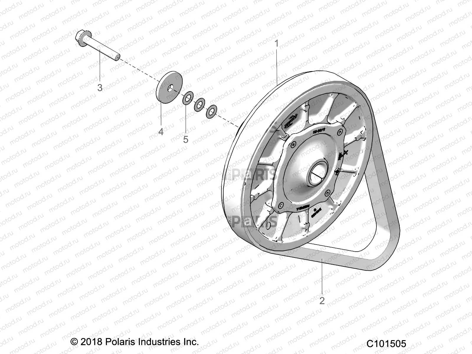 DRIVE TRAIN | DRIVE TRAIN, SECONDARY CLUTCH - A23SGE95AN (C101505)