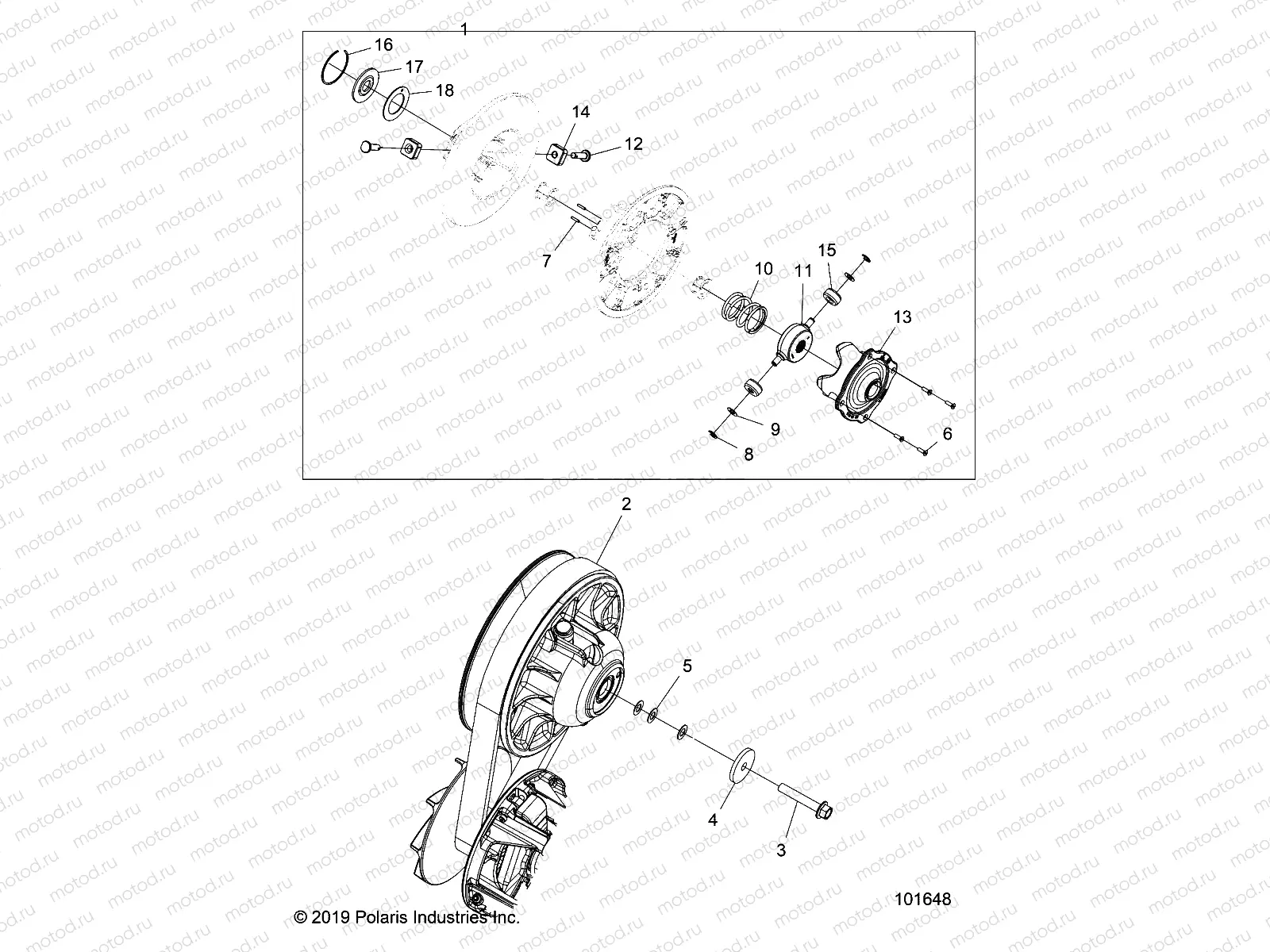 DRIVE TRAIN | DRIVE TRAIN, SECONDARY CLUTCH -  A23SXA85A6/A1/EA9/AG/AM (101648)
