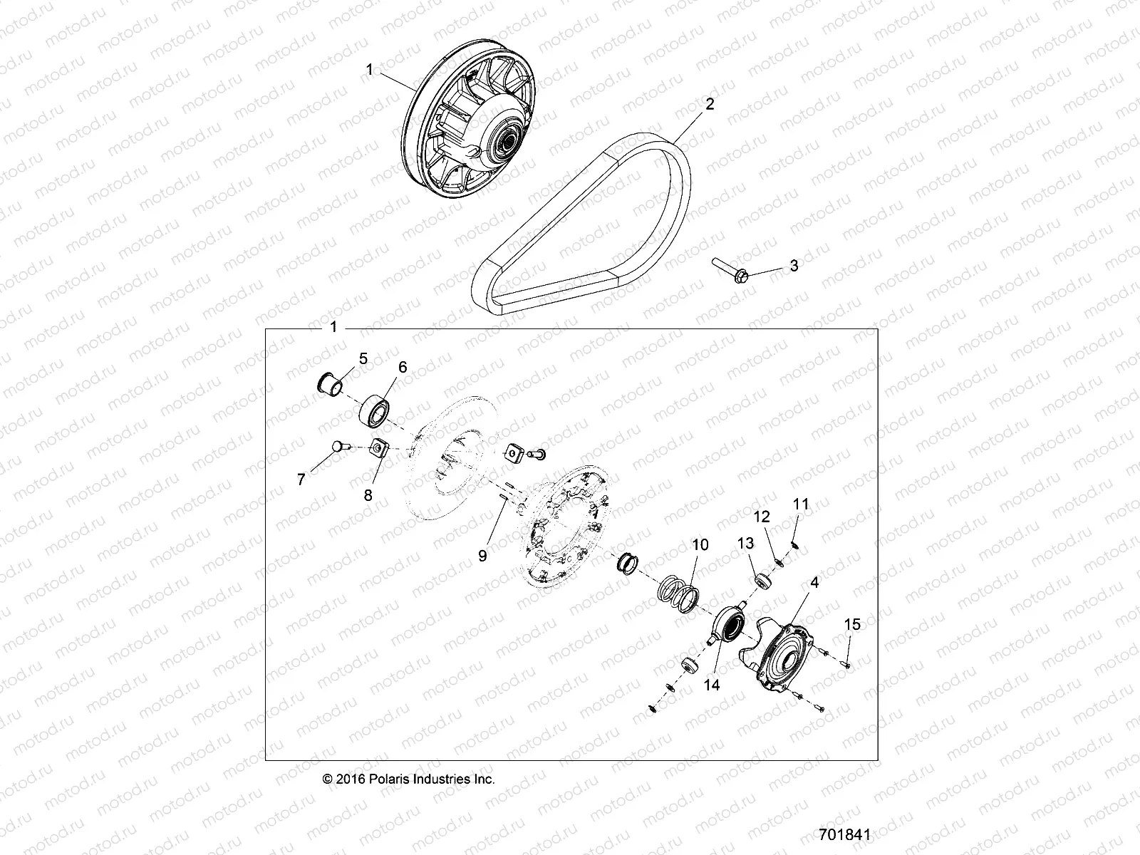 DRIVE TRAIN | DRIVE TRAIN, SECONDARY CLUTCH - G21G4D99AW/BW (701841)