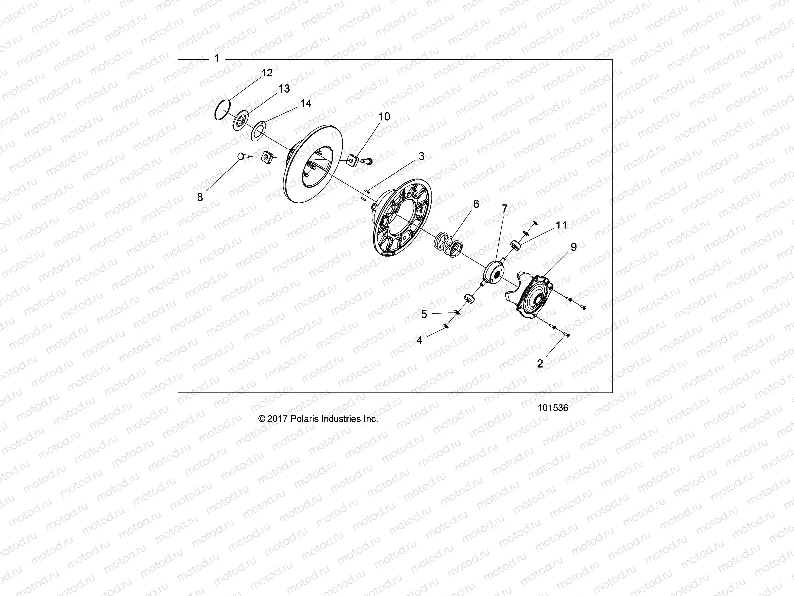 DRIVE TRAIN | DRIVE TRAIN, SECONDARY CLUTCH INTERNALS - A23SGE95AN (101536)