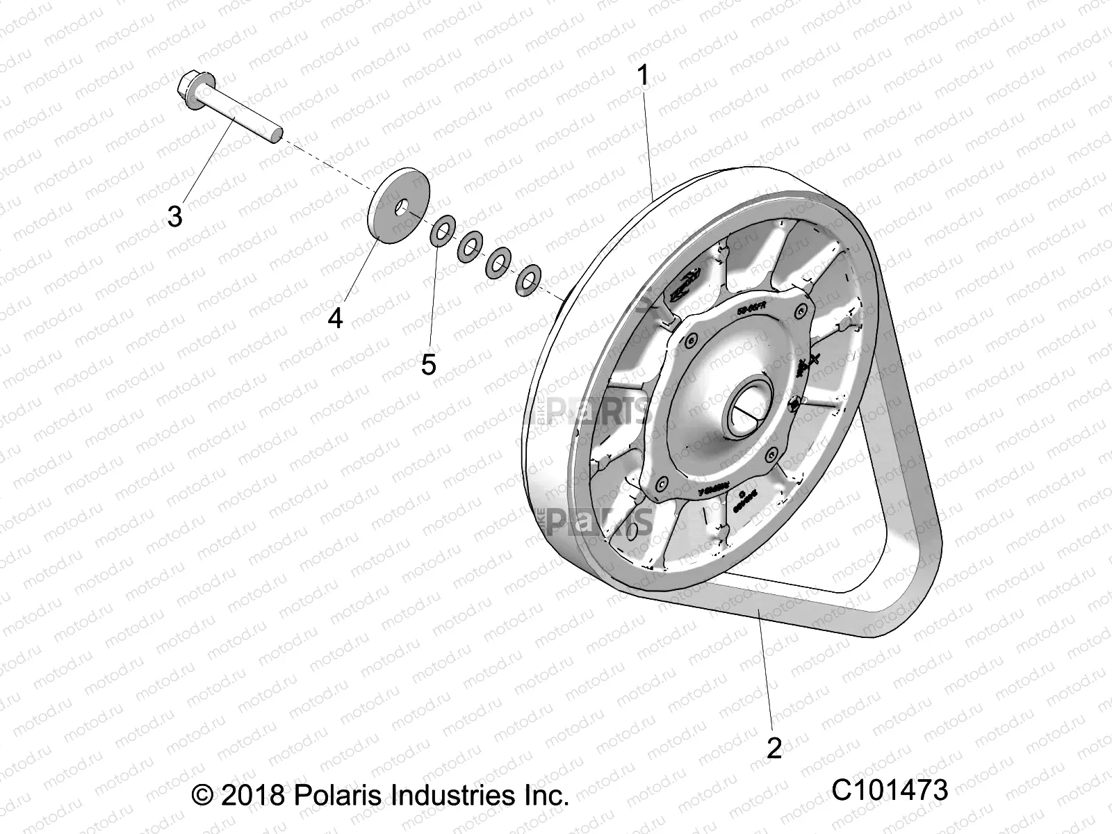 DRIVE TRAIN | DRIVE TRAIN, SECONDARY CLUTCH MOUNTING - A20SLZ95AE (100744)