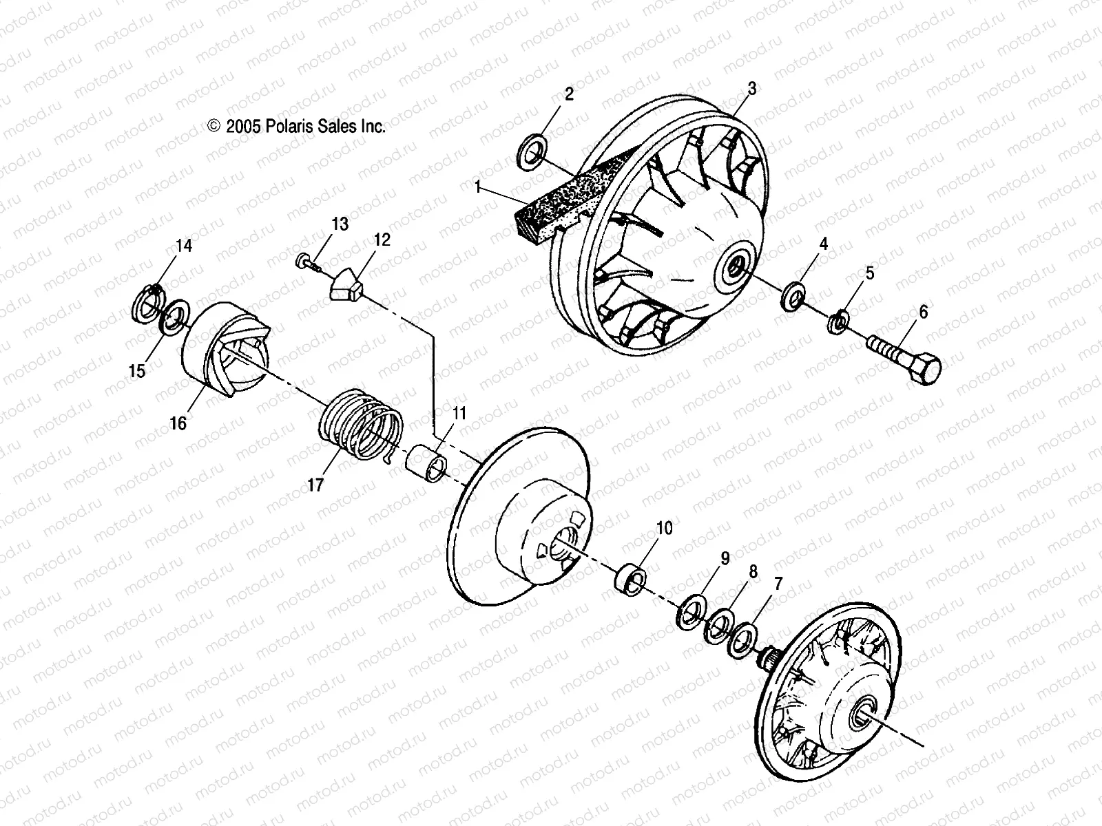 DRIVE TRAIN | DRIVE TRAIN, SECONDARY CLUTCH - R08RH50AF/AR/AT (4999203249920324C12)