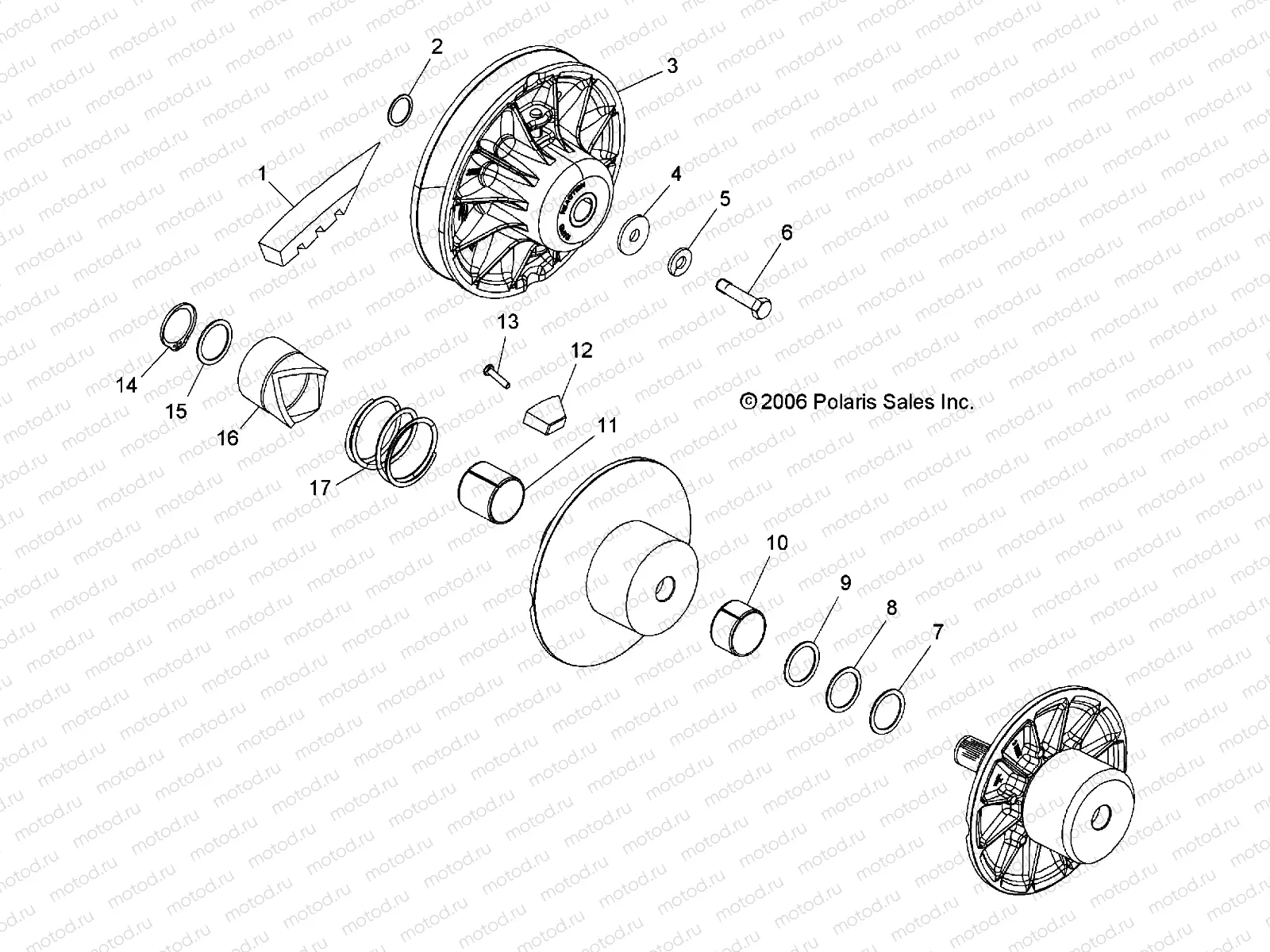 DRIVE TRAIN | DRIVE TRAIN, SECONDARY CLUTCH - R09RB50AF (4999202119920211C12)