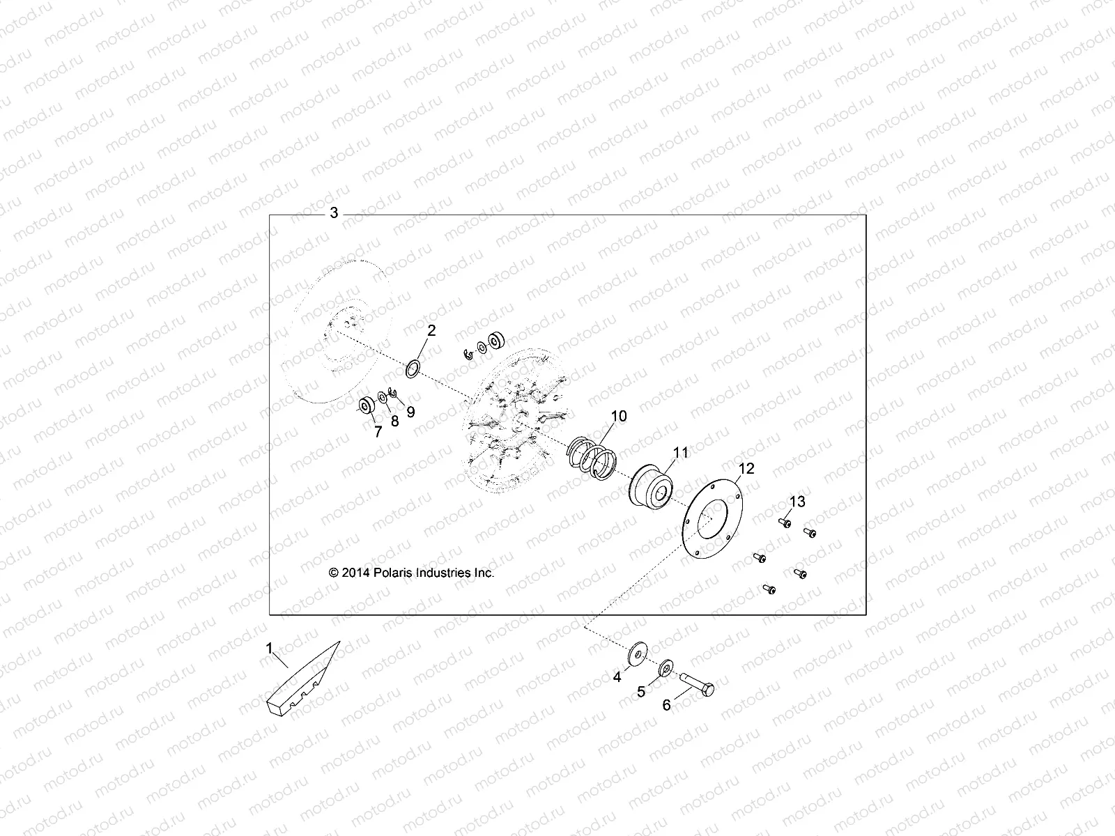 DRIVE TRAIN | DRIVE TRAIN, SECONDARY CLUTCH - R14WH9EMD (49MVCLUTCHDVN14HIP)