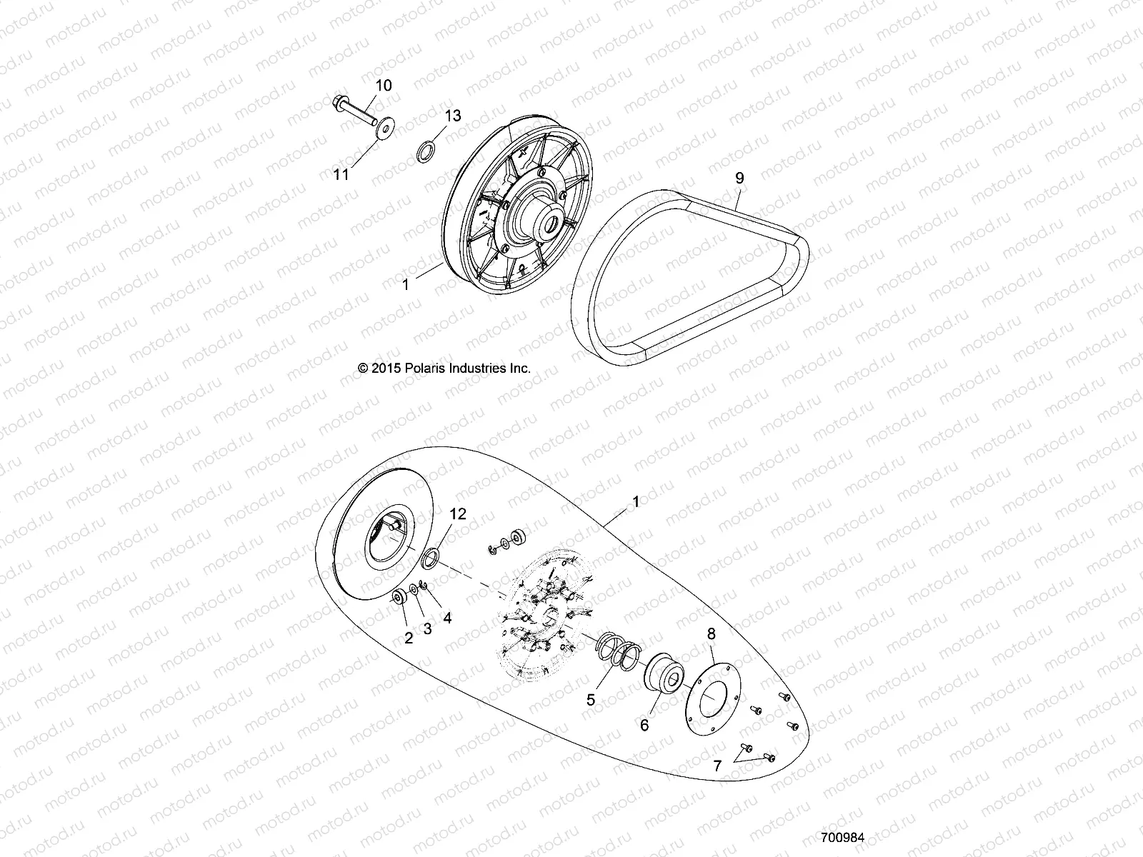 DRIVE TRAIN | DRIVE TRAIN, SECONDARY CLUTCH - R16RTED1F1 (700984)