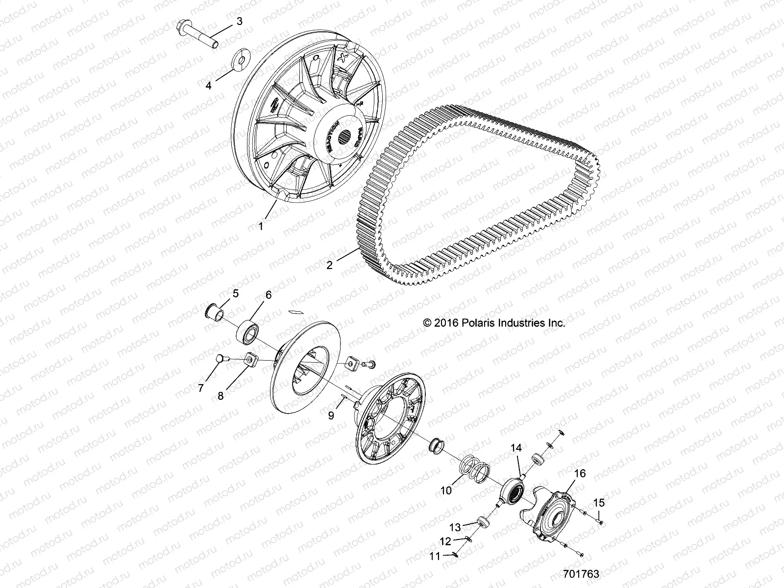 DRIVE TRAIN | DRIVE TRAIN, SECONDARY CLUTCH - R17RT_99 ALL OPTIONS (701763)