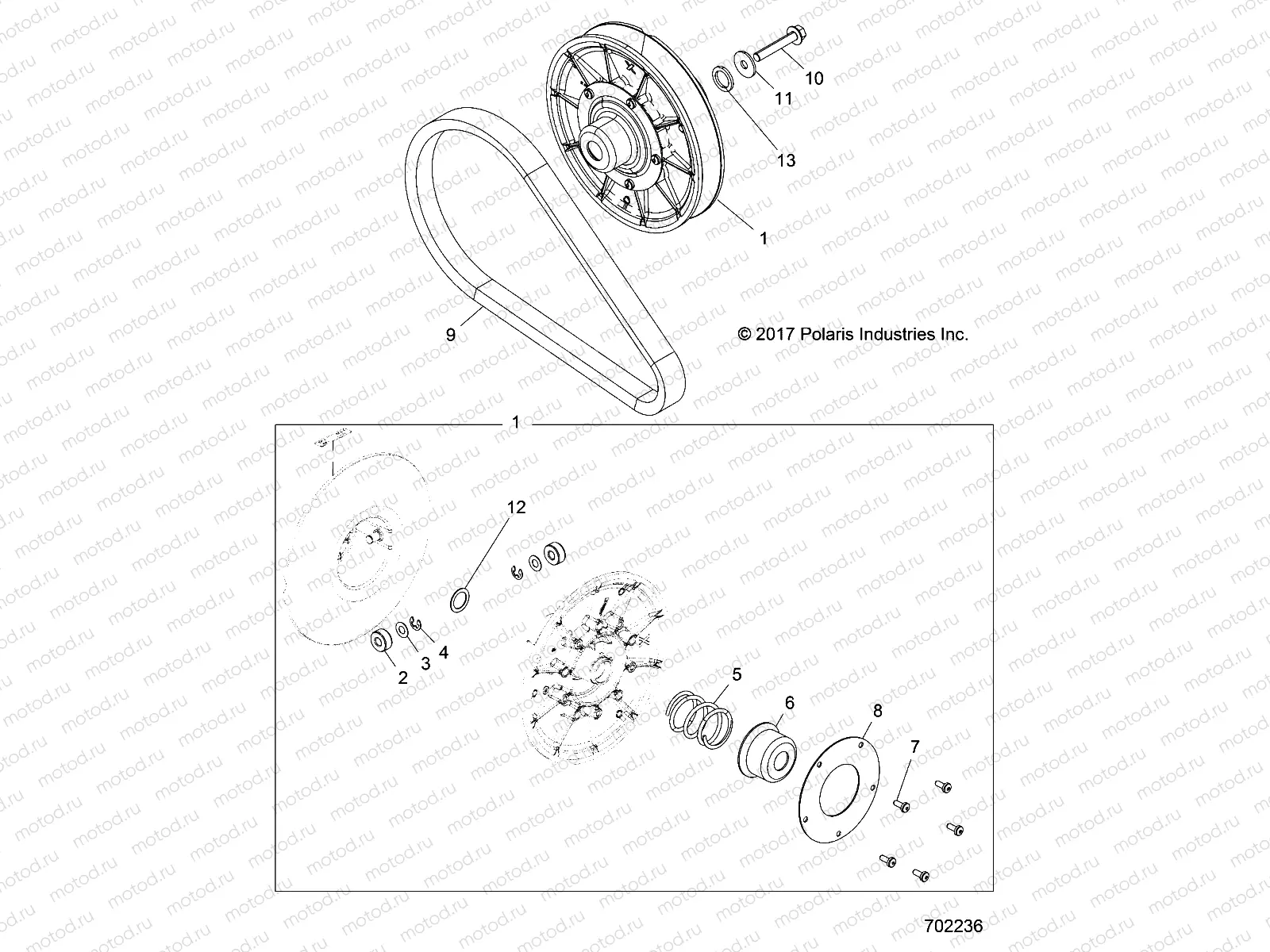 DRIVE TRAIN | DRIVE TRAIN, SECONDARY CLUTCH - R19RVA87A1/B1/EA9/AH/B9/BH (702236)