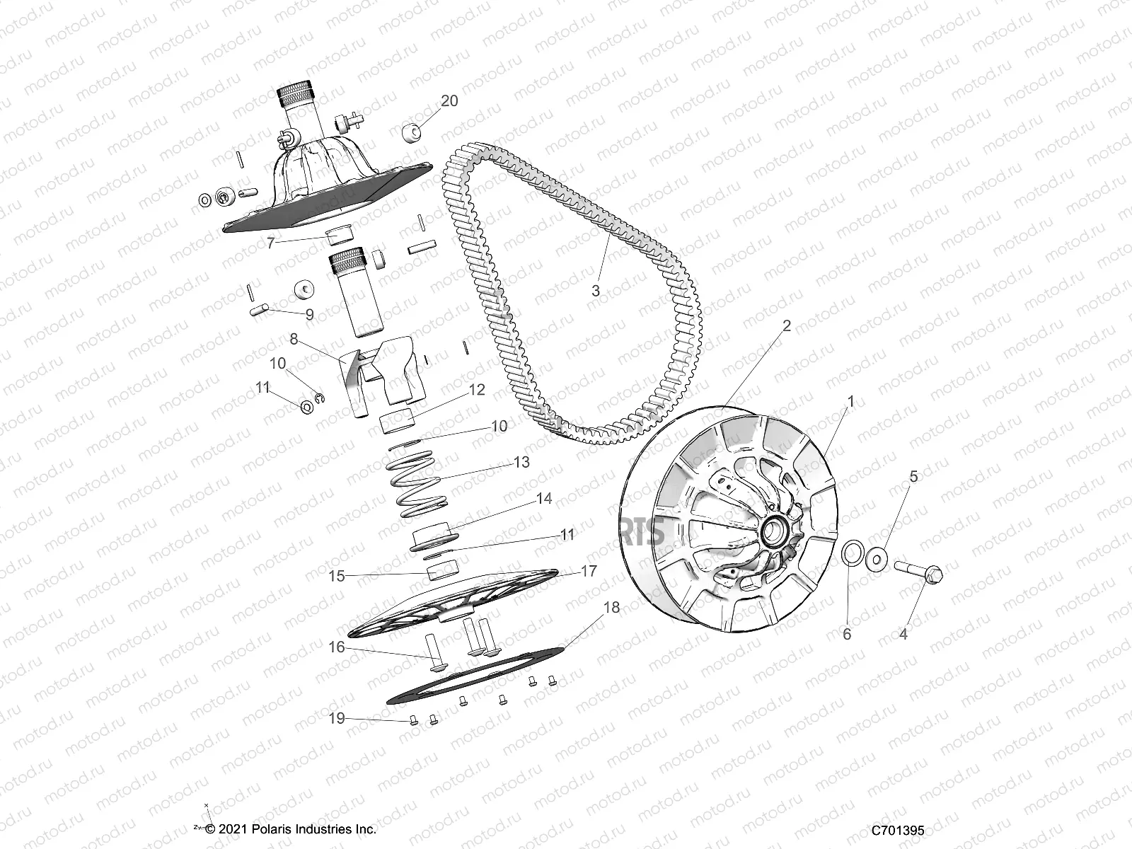 DRIVE TRAIN | DRIVE TRAIN, SECONDARY CLUTCH - R23RSE99NJ (C701395)