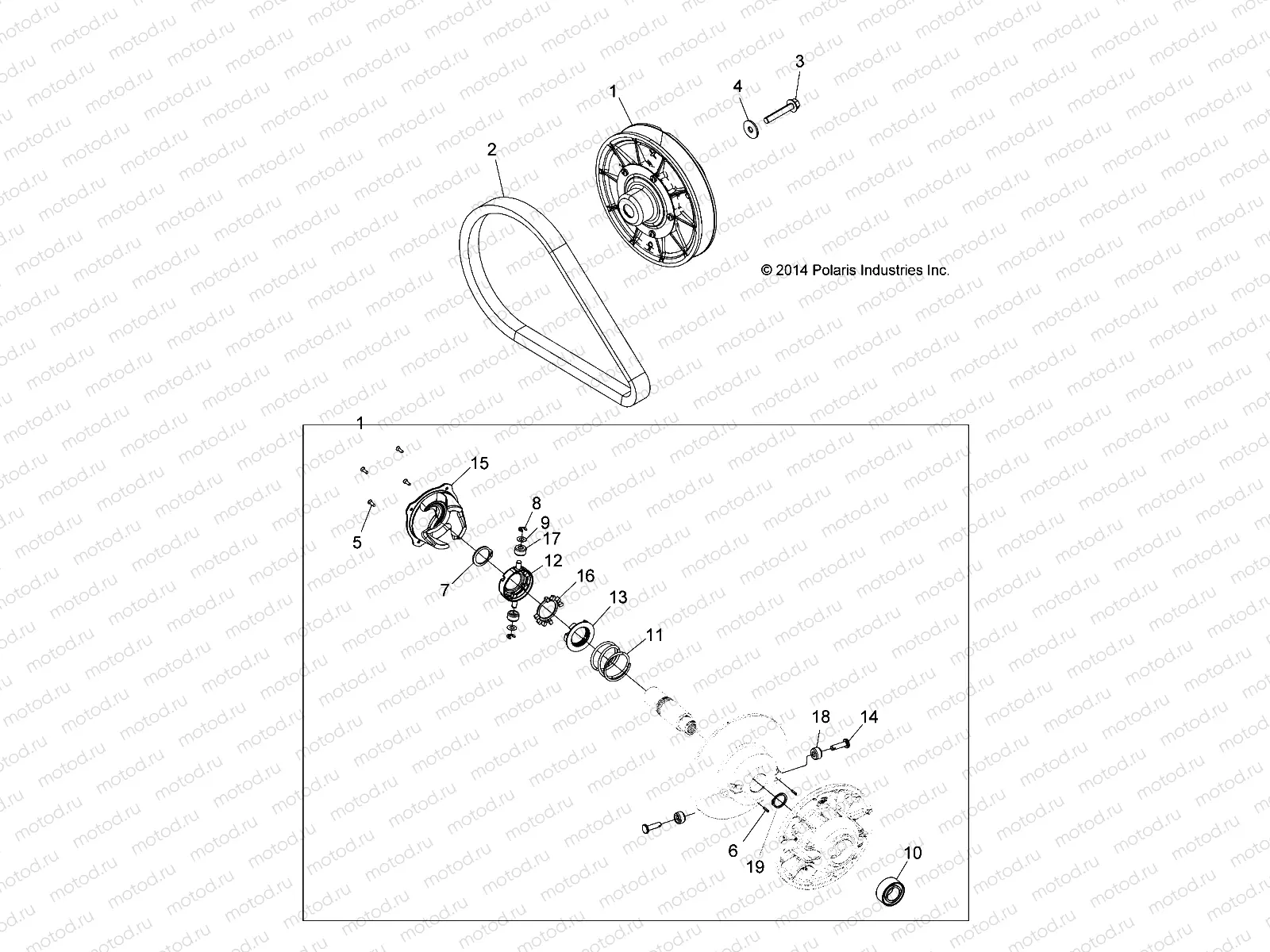DRIVE TRAIN | DRIVE TRAIN, SECONDARY CLUTCH - Z15VAE87AK/AS/AI/AN/X87AL (49RGRCLUTCHDVN1323247)