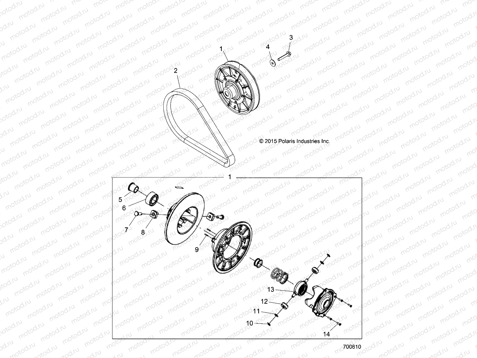DRIVE TRAIN | DRIVE TRAIN, SECONDARY CLUTCH - Z16VAA87A2/A9/AL/AR/AU/AW (700610)
