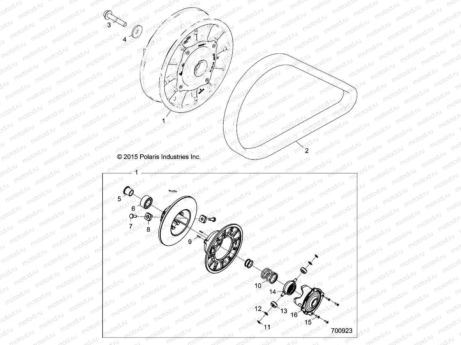 DRIVE TRAIN | DRIVE TRAIN, SECONDARY CLUTCH - Z16VCE87AB/AR/AE/AS (700923)