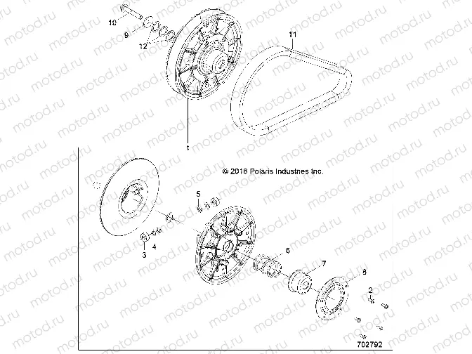 DRIVE TRAIN | DRIVE TRAIN, SECONDARY CLUTCH - Z22CHA57A2/K2 (702792)