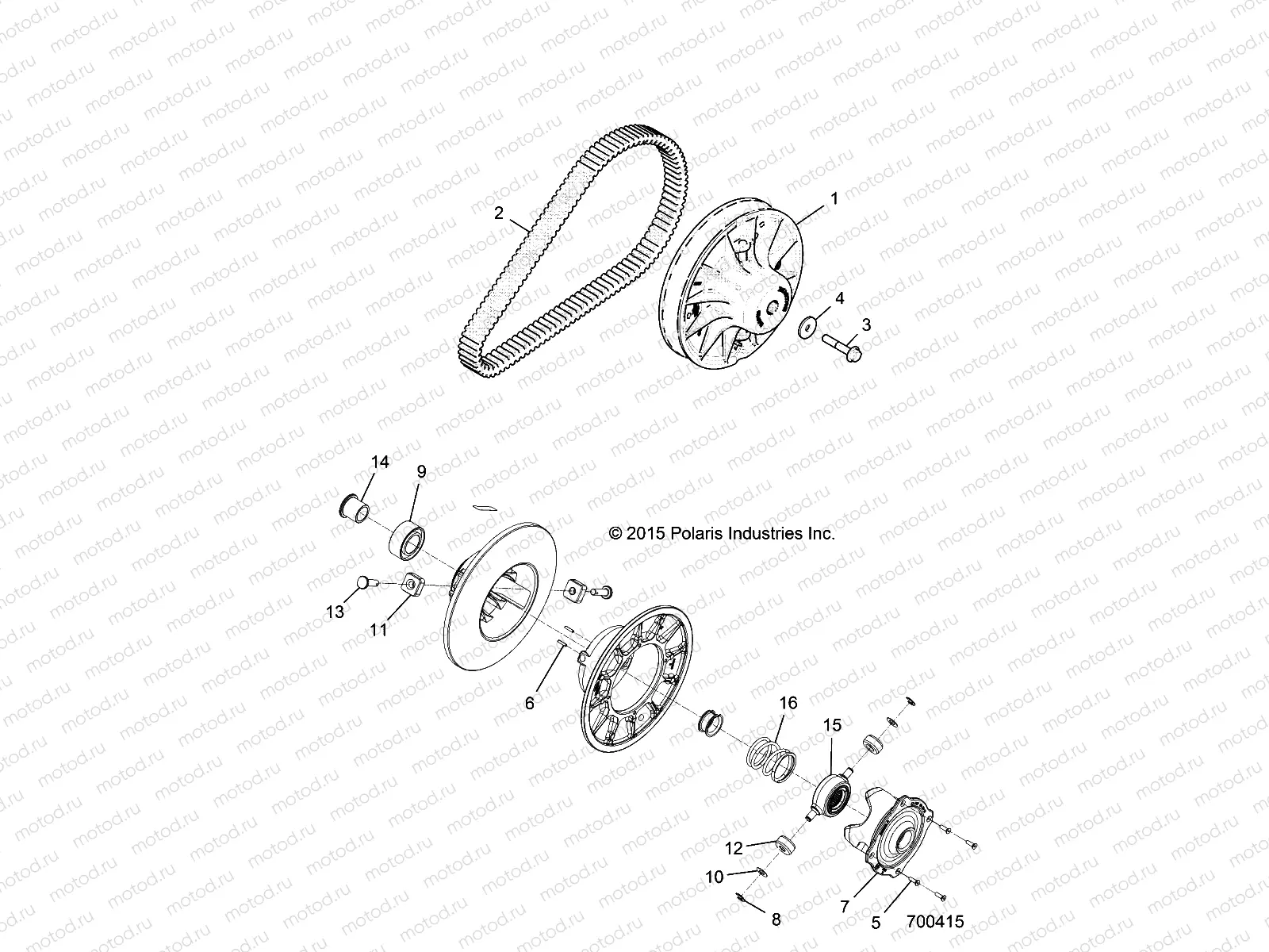 DRIVE TRAIN | DRIVE TRAIN, SECONDARY CLUTCH - Z23NAE99FR/SCR/FR (702066)