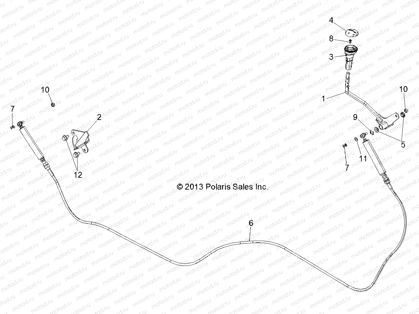 DRIVE TRAIN | DRIVE TRAIN, SHIFT LEVER AND CABLE - D131D9JDJ/1L9JDJ/2M9JDJ (49BRUTUSLEVER13)