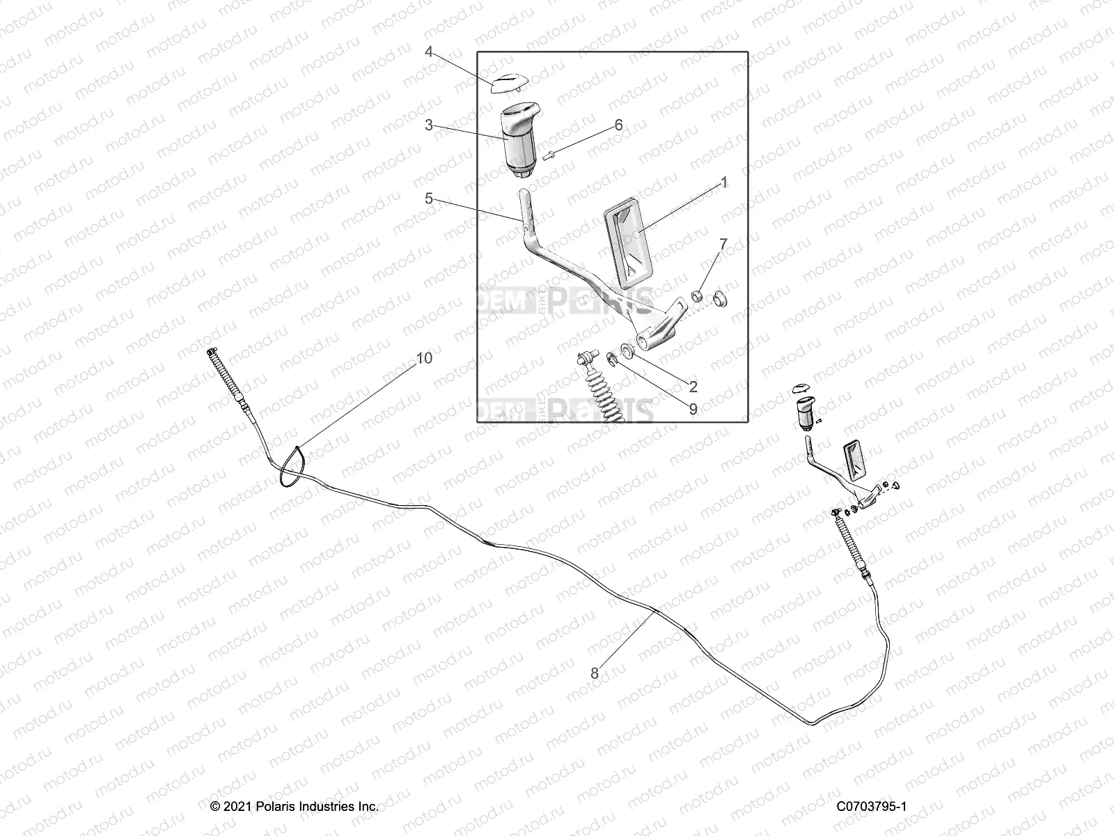 DRIVE TRAIN | DRIVE TRAIN, SHIFT LEVER AND CABLE - D22P4EP99A4/B4/F99A4 (C0703795-1)