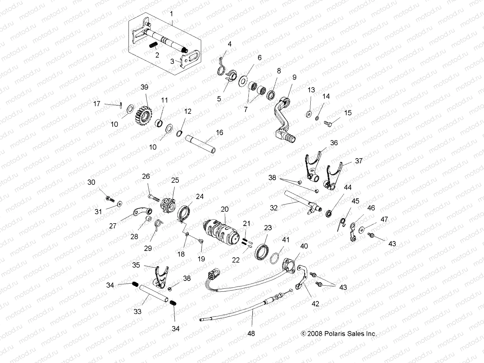 DRIVE TRAIN | DRIVE TRAIN, SHIFTING - A09GP52AA (49ATVSHIFT09OUT450)