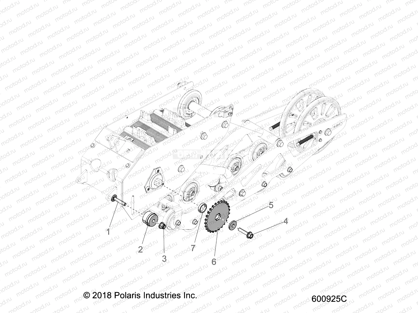 DRIVE TRAIN | DRIVE TRAIN, SPROCKET AND TENSIONER - J22RTAXXXA (600919)