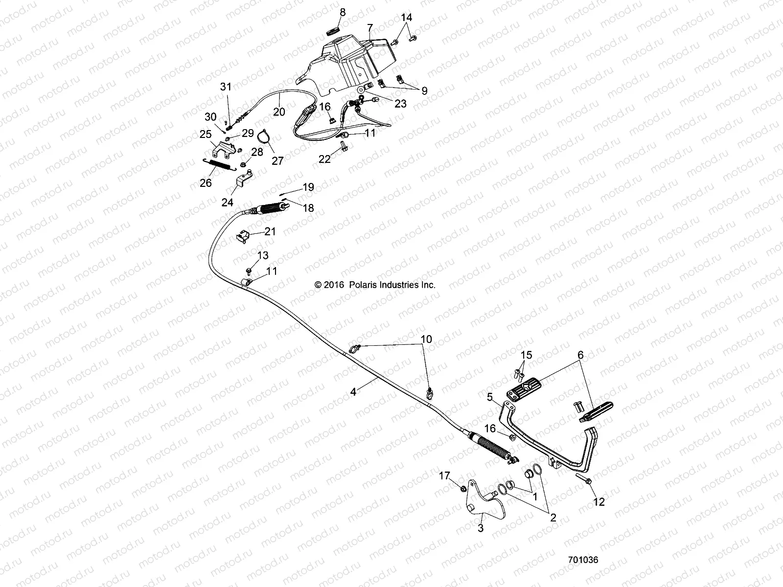 DRIVE TRAIN | DRIVE TRAIN, THROTTLE PEDAL - R16B1PD1AA/2P (701036)