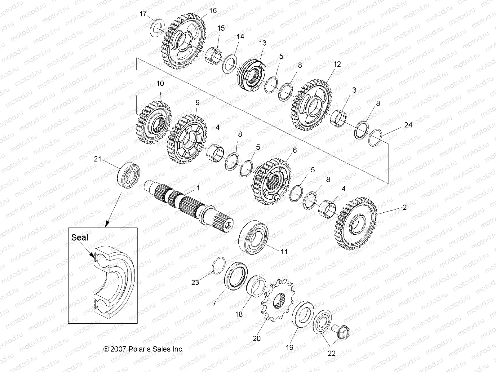 DRIVE TRAIN | DRIVE TRAIN, TRANSMISSION 2 - A11GP52AA (49ATVTRANSMISSION208OUT525S)