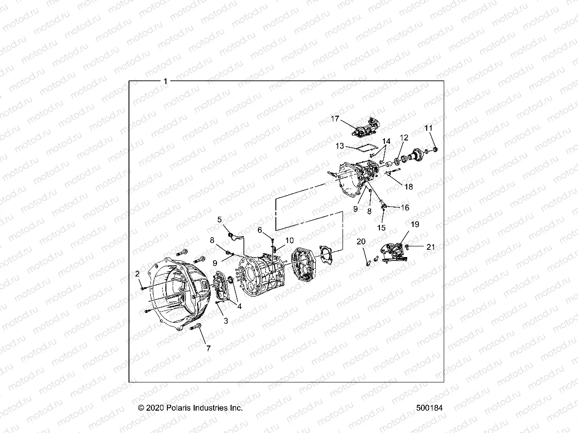 DRIVE TRAIN | DRIVE TRAIN, TRANSMISSION CASE - T20AARGB ALL OPTIONS (500184)