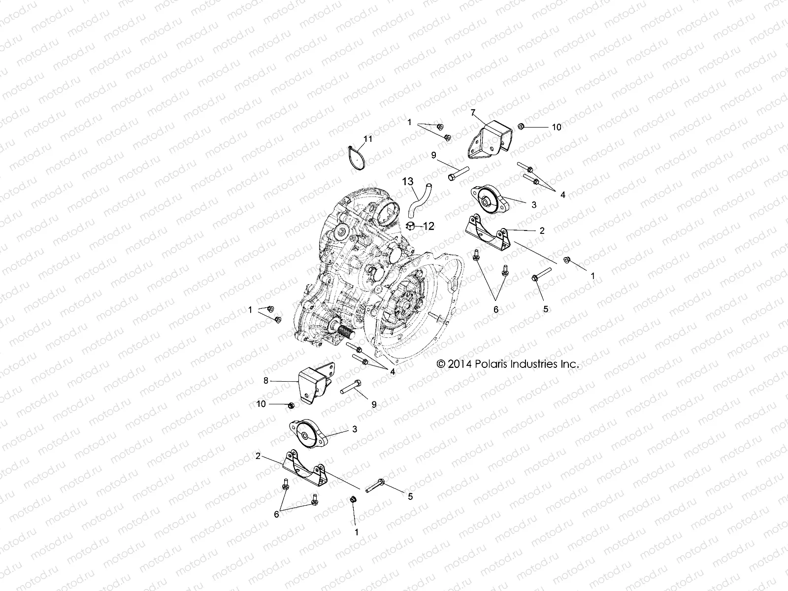 DRIVE TRAIN | DRIVE TRAIN, TRANSMISSION MOUNTING - R14WH9EMD (49MVTRANSMTG14HIP)