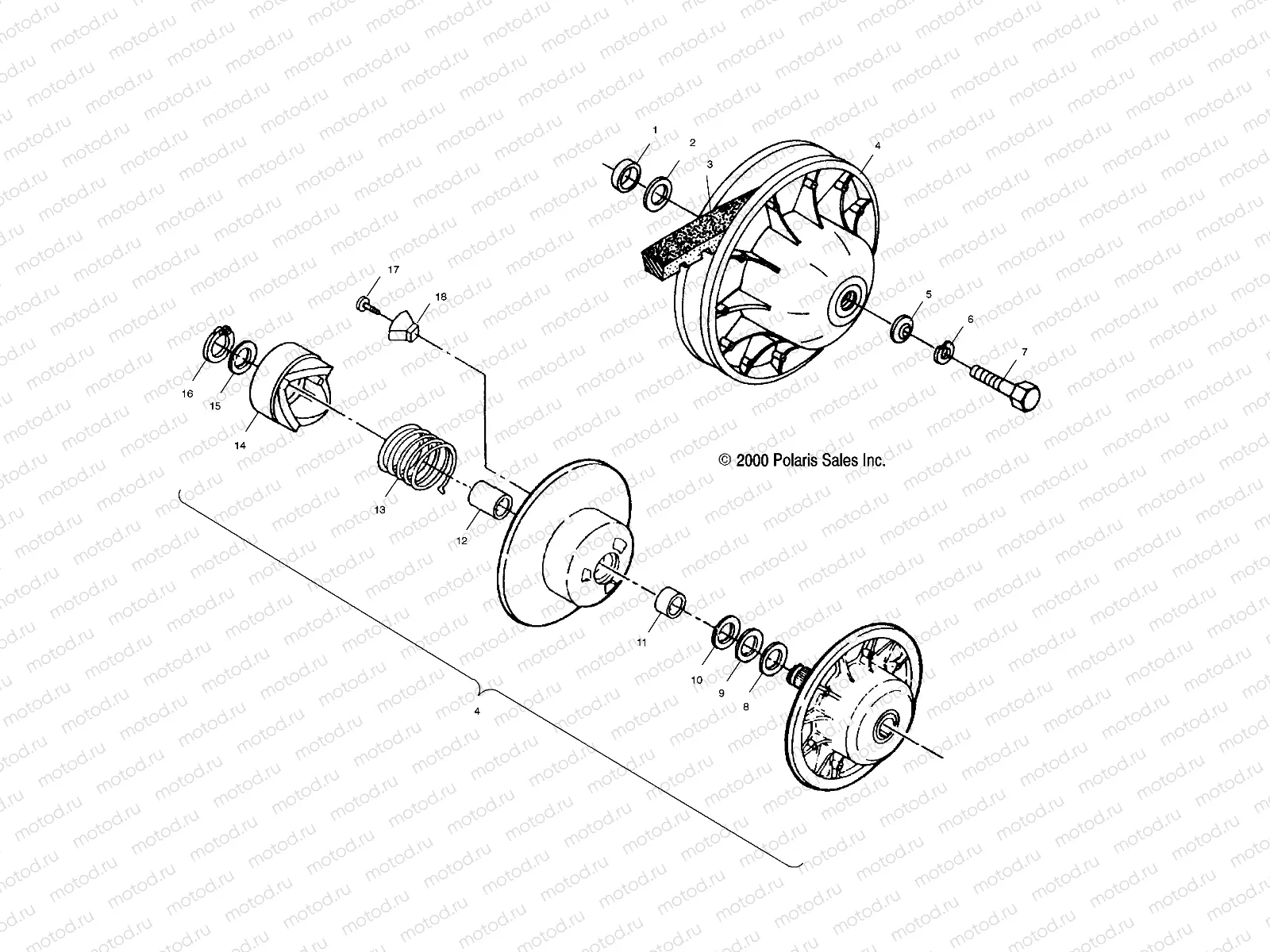 DRIVEN CLUTCH - A00AA32AA (4949914991C004) | DRIVEN CLUTCH - A00AA32AA (4949914991C004)