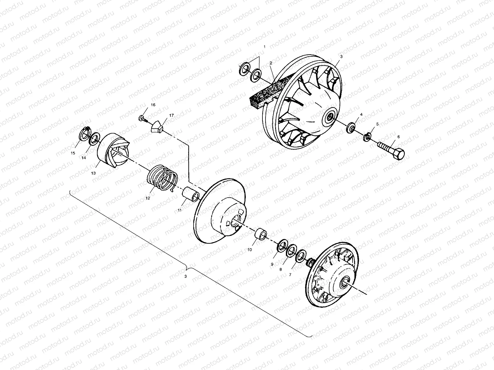 DRIVEN CLUTCH - A00AA32AB (4960076007C004) | DRIVEN CLUTCH - A00AA32AB (4960076007C004)