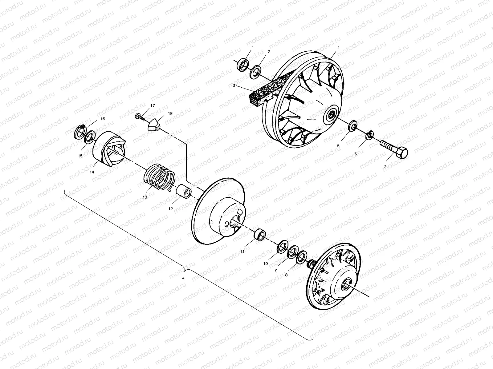 DRIVEN CLUTCH - A00BA38CA (4954835483B011) | DRIVEN CLUTCH - A00BA38CA (4954835483B011)