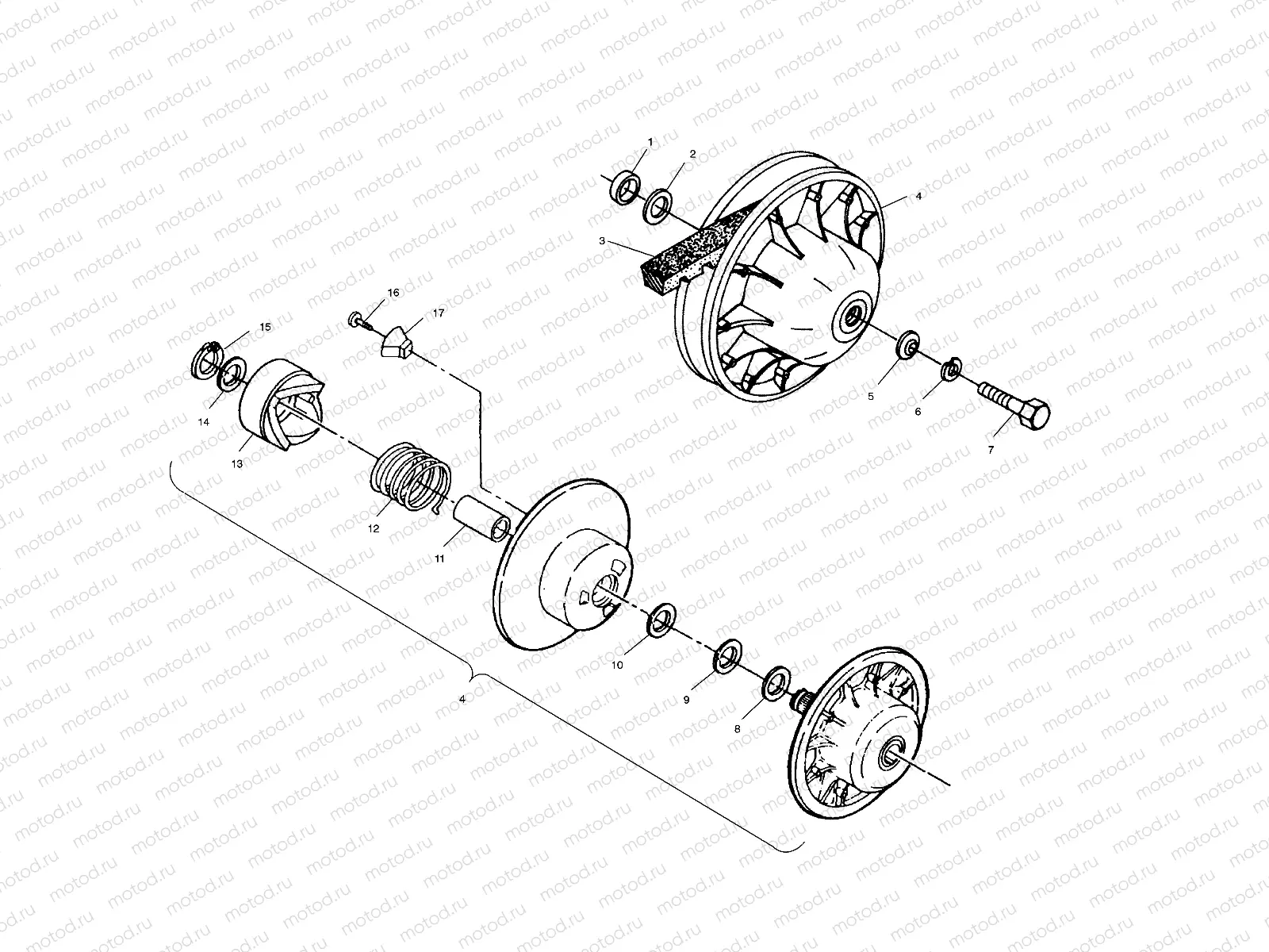 DRIVEN CLUTCH - A00BG38CA (4954845484C001) | DRIVEN CLUTCH - A00BG38CA (4954845484C001)