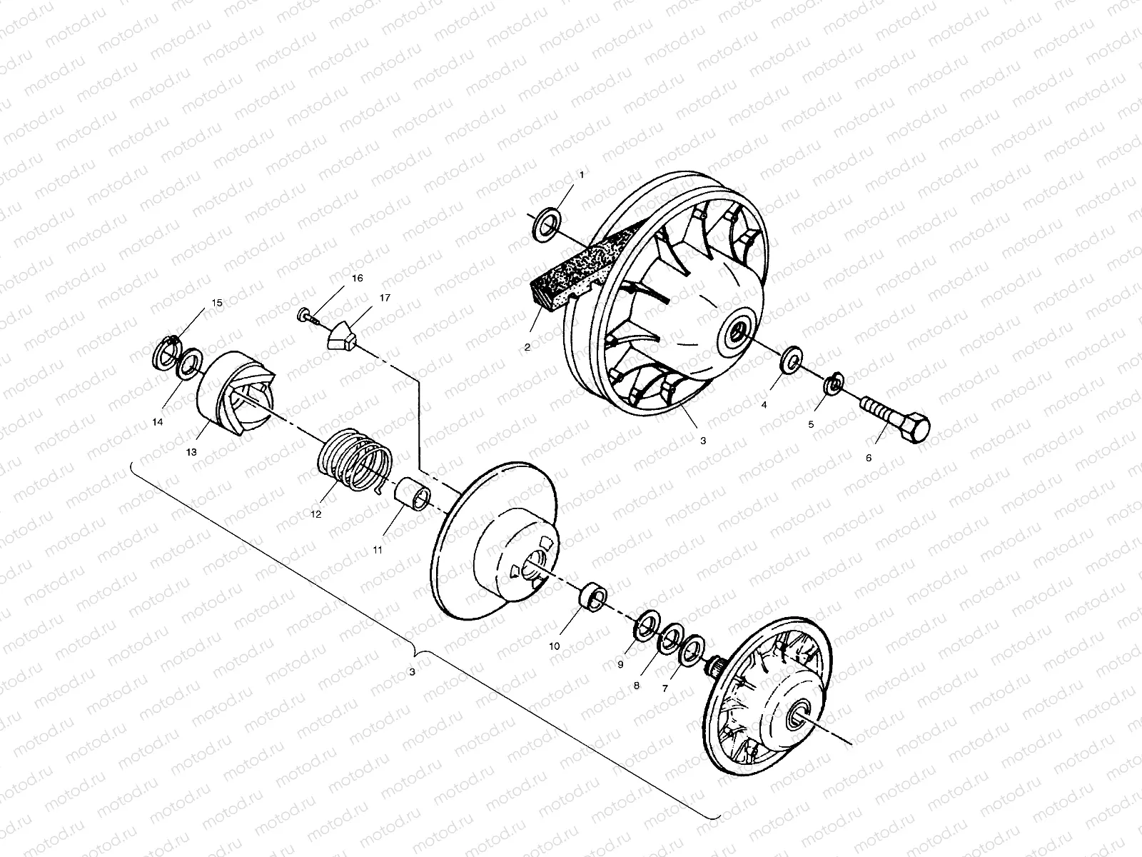 DRIVEN CLUTCH - A00CB32AA (4949354935B013) | DRIVEN CLUTCH - A00CB32AA (4949354935B013)