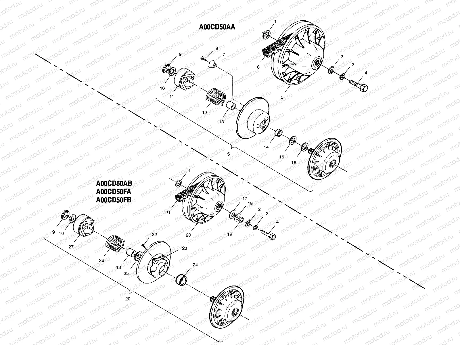 DRIVEN CLUTCH - A00CD50AA (4954885488C003) | DRIVEN CLUTCH - A00CD50AA (4954885488C003)