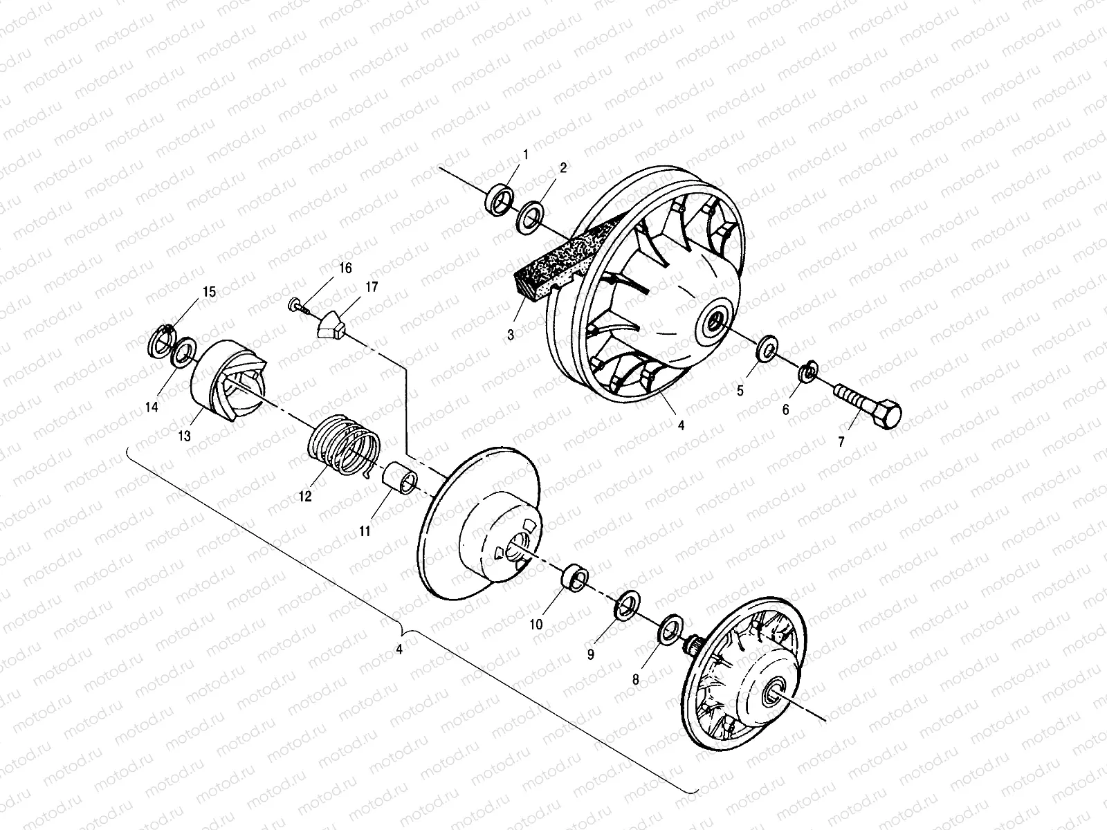 DRIVEN CLUTCH - A00CG38CA (4954875487C008) | DRIVEN CLUTCH - A00CG38CA (4954875487C008)