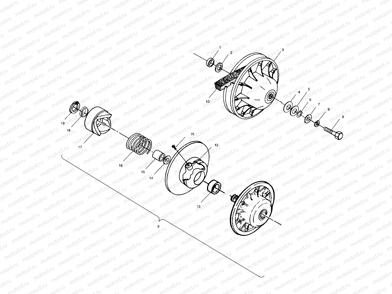 DRIVEN CLUTCH - A00CH46CA (4954785478C003) | DRIVEN CLUTCH - A00CH46CA (4954785478C003)