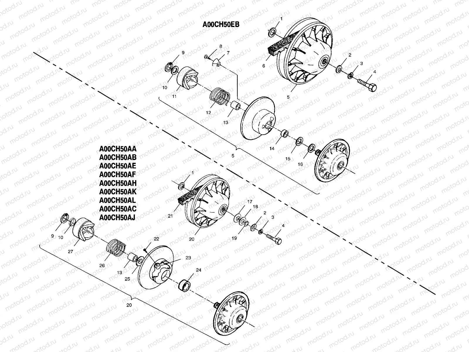 DRIVEN CLUTCH - A00CH50AA (4954805480C006) | DRIVEN CLUTCH - A00CH50AA (4954805480C006)