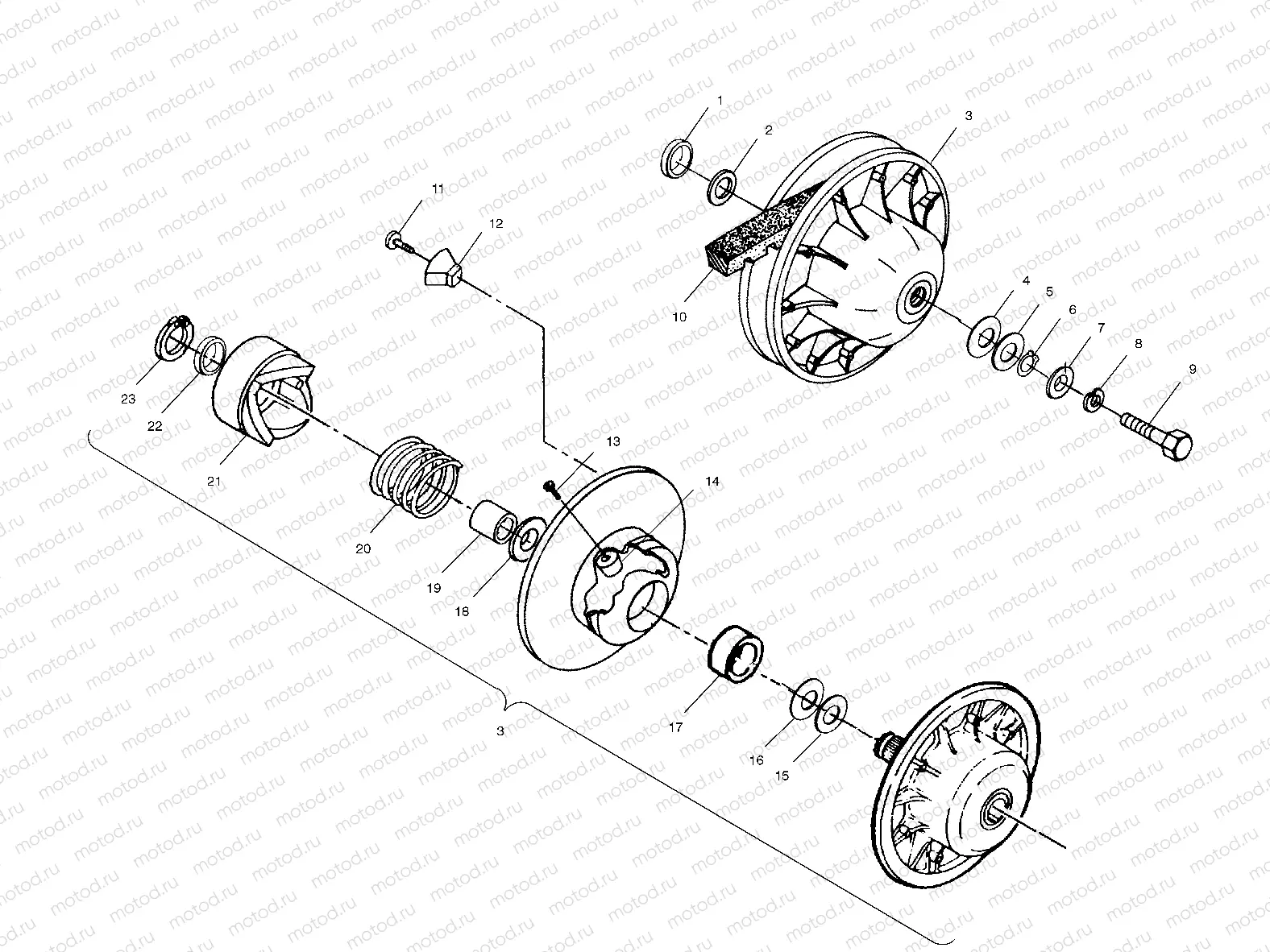 DRIVEN CLUTCH - A01CH50AA (4964466446C003) | DRIVEN CLUTCH - A01CH50AA (4964466446C003)