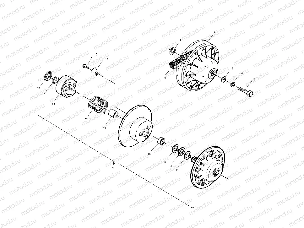 DRIVEN CLUTCH - A02BA50AA/AB (4969976997C01) | DRIVEN CLUTCH - A02BA50AA/AB (4969976997C01)
