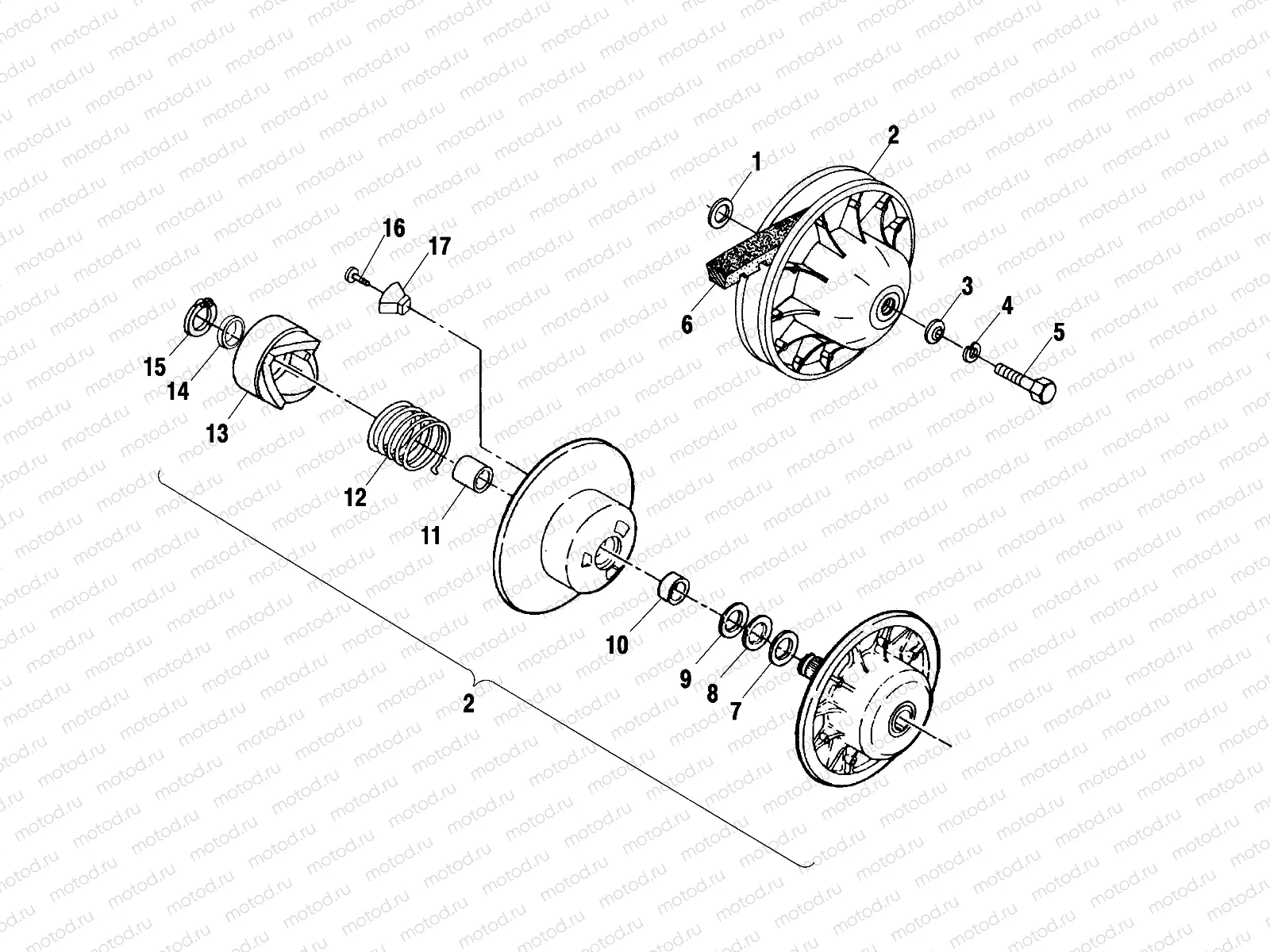 DRIVEN CLUTCH - A02BG50AA/AC (4970027002B10) | DRIVEN CLUTCH - A02BG50AA/AC (4970027002B10)