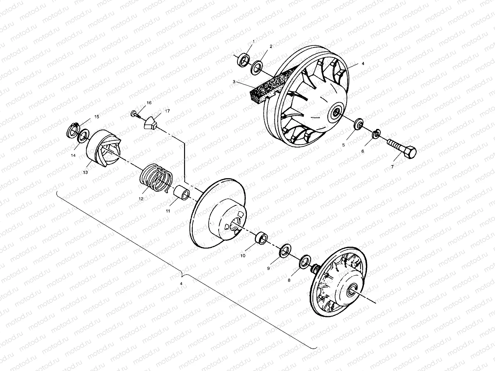 DRIVEN CLUTCH - A03BA25CA/CB (4975037503B14) | DRIVEN CLUTCH - A03BA25CA/CB (4975037503B14)