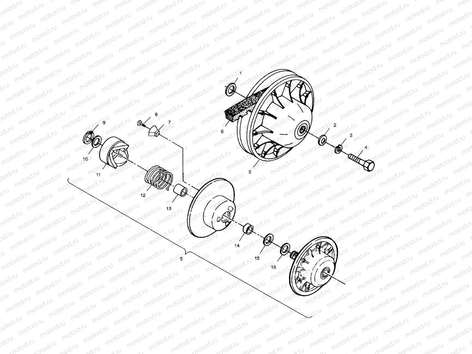 DRIVEN CLUTCH - A03CD32AA/AB/AC (4975217521C03) | DRIVEN CLUTCH - A03CD32AA/AB/AC (4975217521C03)