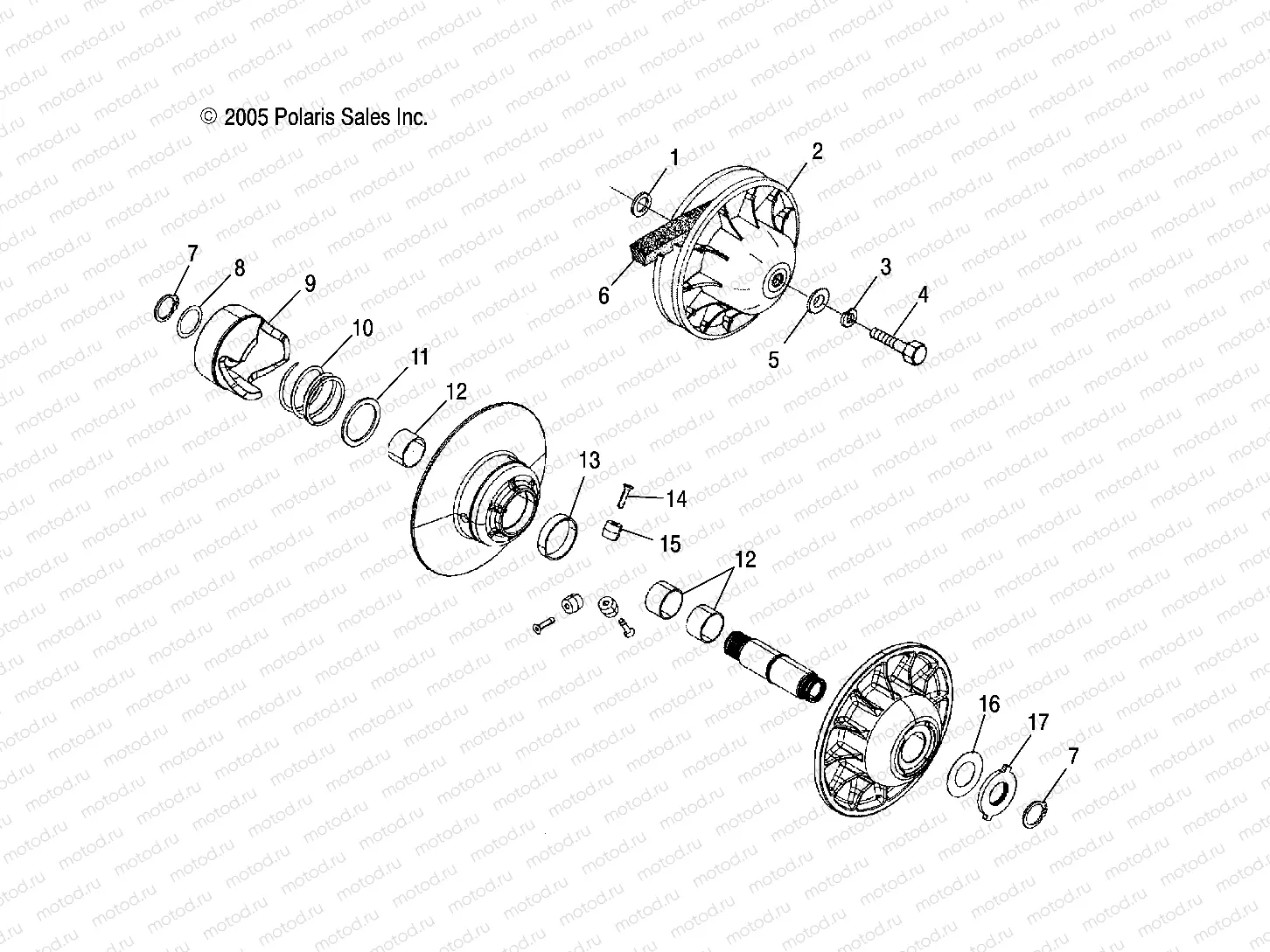 DRIVEN CLUTCH - A05MH50AB/AC/AG/AH/AL/AT/FB (4999200139920013C06) | DRIVEN CLUTCH - A05MH50AB/AC/AG/AH/AL/AT/FB (4999200139920013C06)
