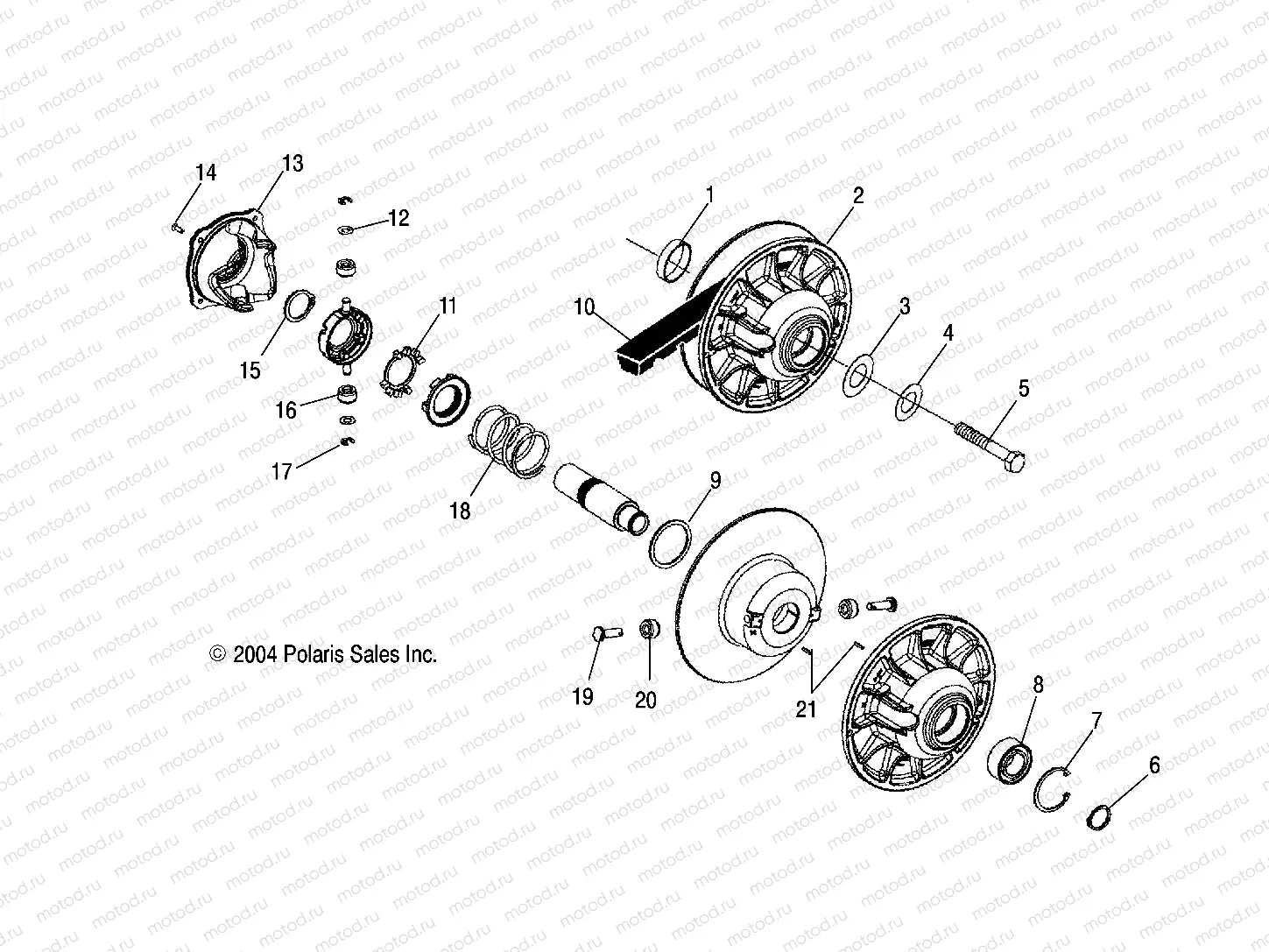 DRIVEN CLUTCH - A05MH76AC/AT/AU/AW (4977217721C11) | DRIVEN CLUTCH - A05MH76AC/AT/AU/AW (4977217721C11)