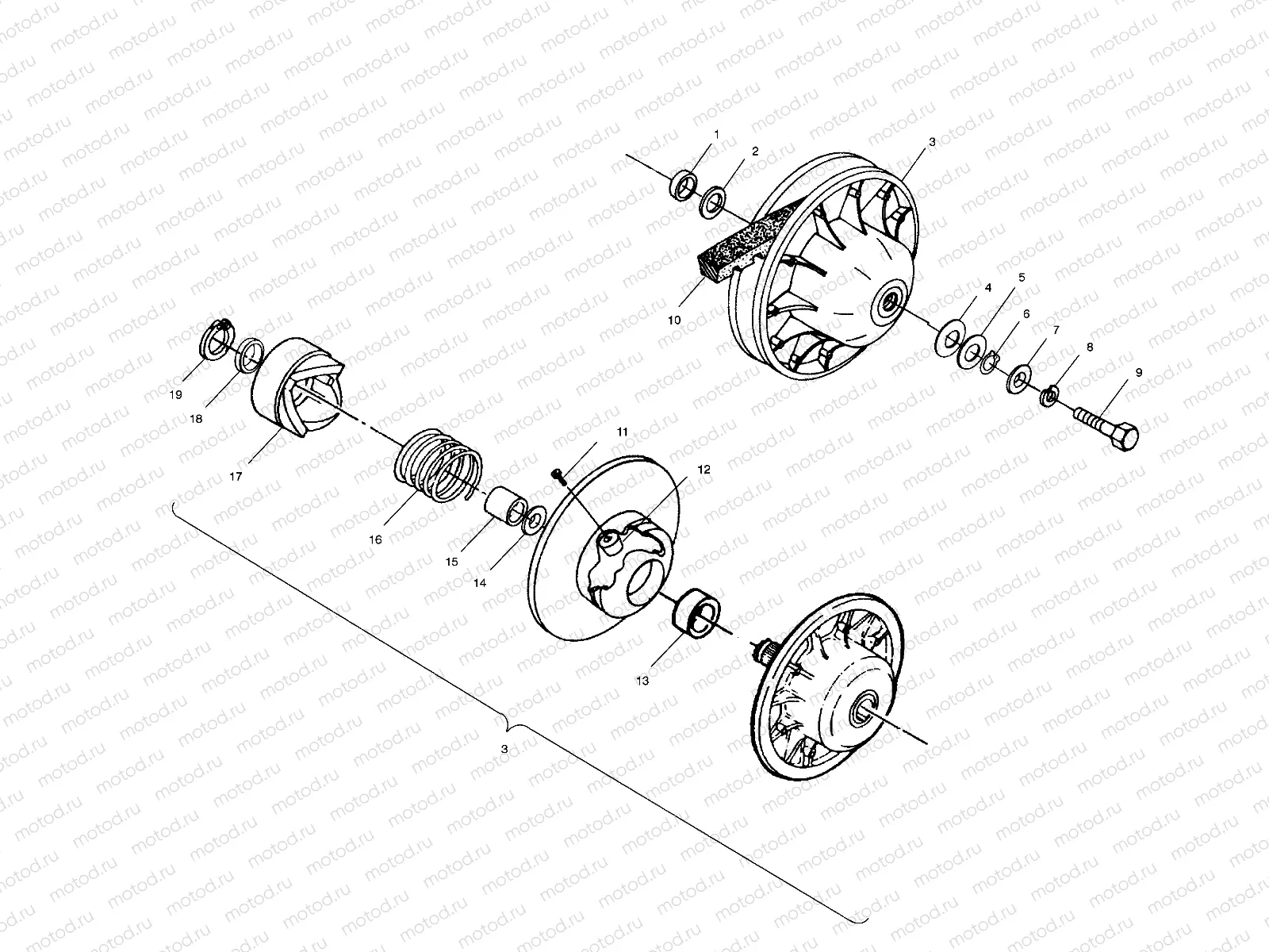 DRIVEN CLUTCH - A10CH46CA (4964376437C001) | DRIVEN CLUTCH - A10CH46CA (4964376437C001)