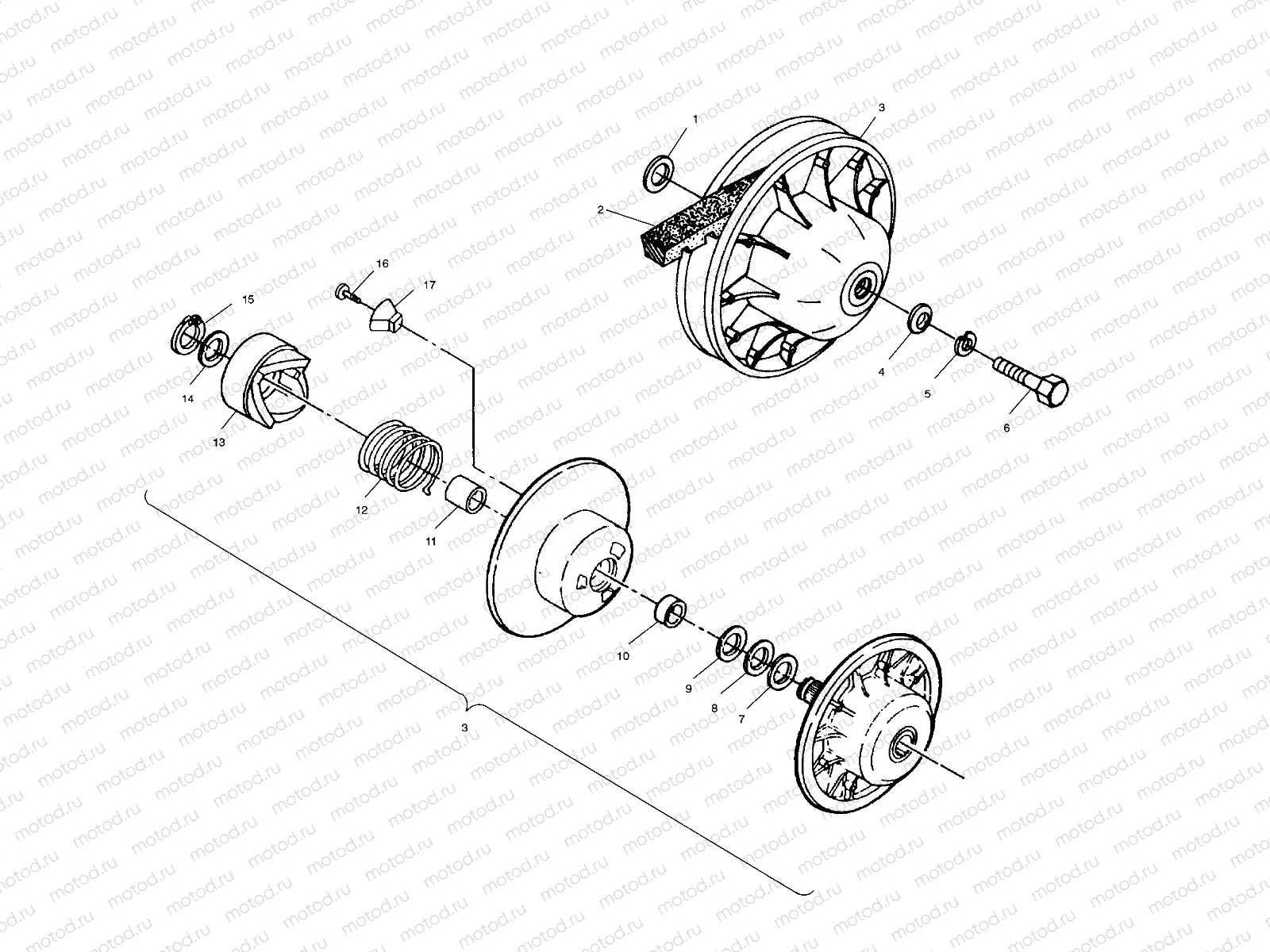 DRIVEN CLUTCH - A10RB42AA (4970927092C10) | DRIVEN CLUTCH - A10RB42AA (4970927092C10)