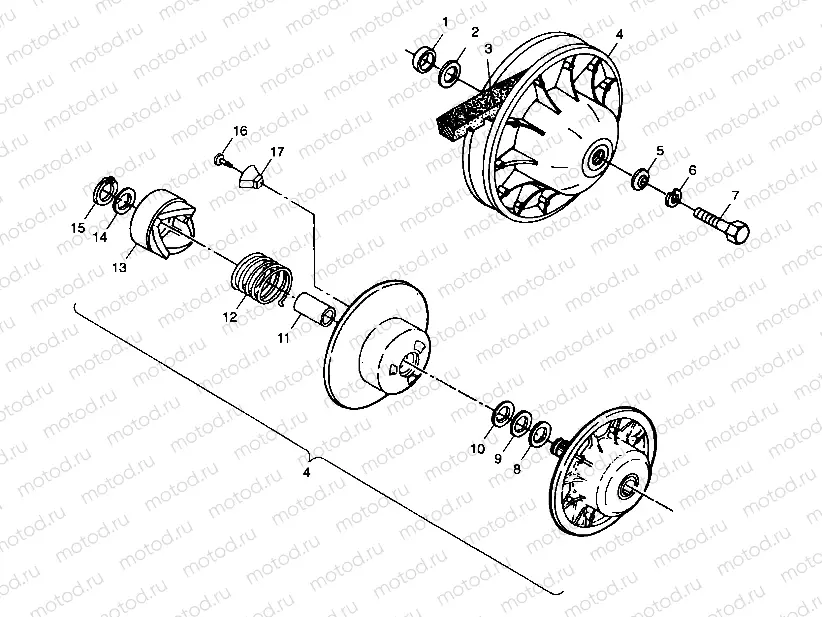 DRIVEN CLUTCH - A99AA25CA (4949594959b012) | DRIVEN CLUTCH - A99AA25CA (4949594959b012)