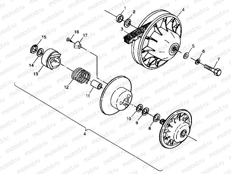 DRIVEN CLUTCH - A99CC28CA (4949484948c004) | DRIVEN CLUTCH - A99CC28CA (4949484948c004)