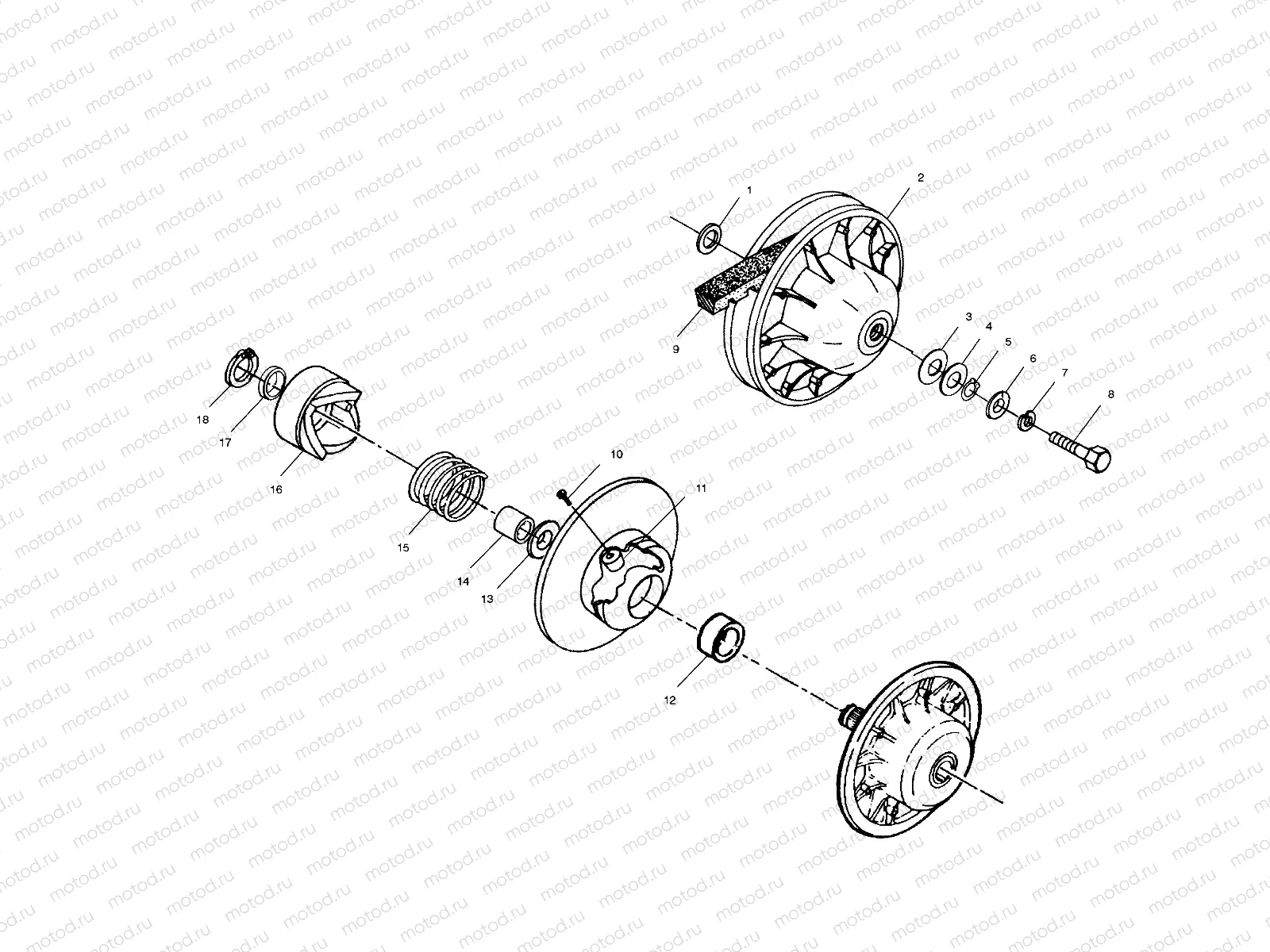 DRIVEN CLUTCH - A99CD50AA (4949254925C002) | DRIVEN CLUTCH - A99CD50AA (4949254925C002)