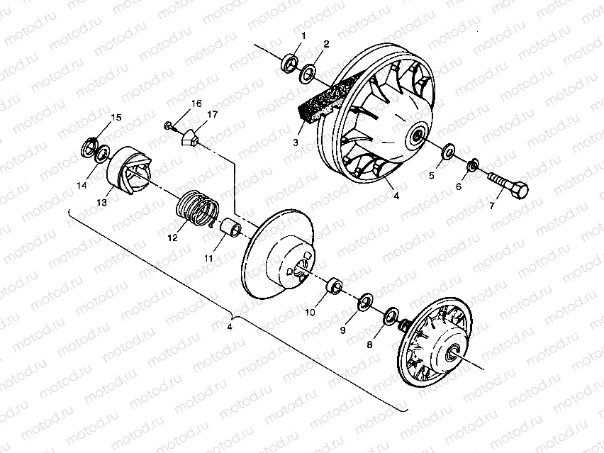 DRIVEN CLUTCH - A99CG38CA (4949634963C007) | DRIVEN CLUTCH - A99CG38CA (4949634963C007)